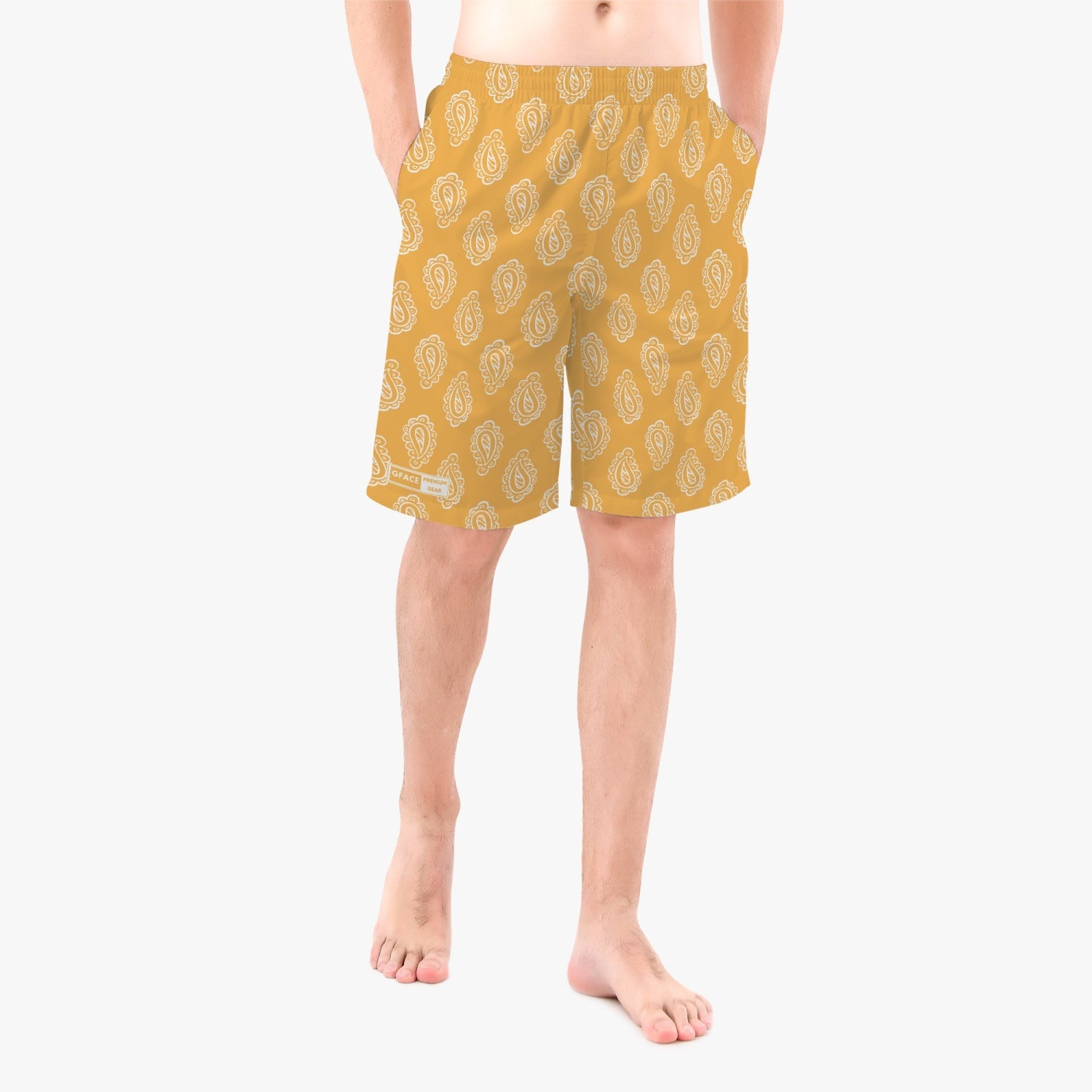 Gface Men’s Gold Bandana Shorts