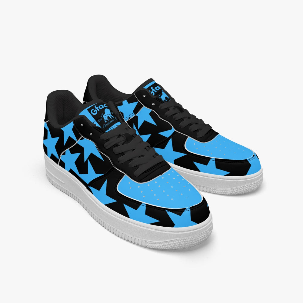 GFACE AF1 Unisex Blue All star Low-Top Leather Sports Sneakers