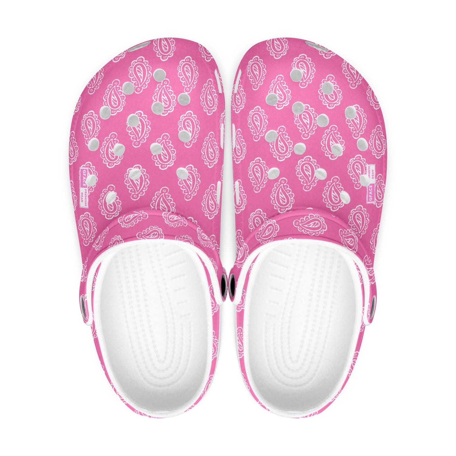 Gface Pink Bandana Printed Clogs