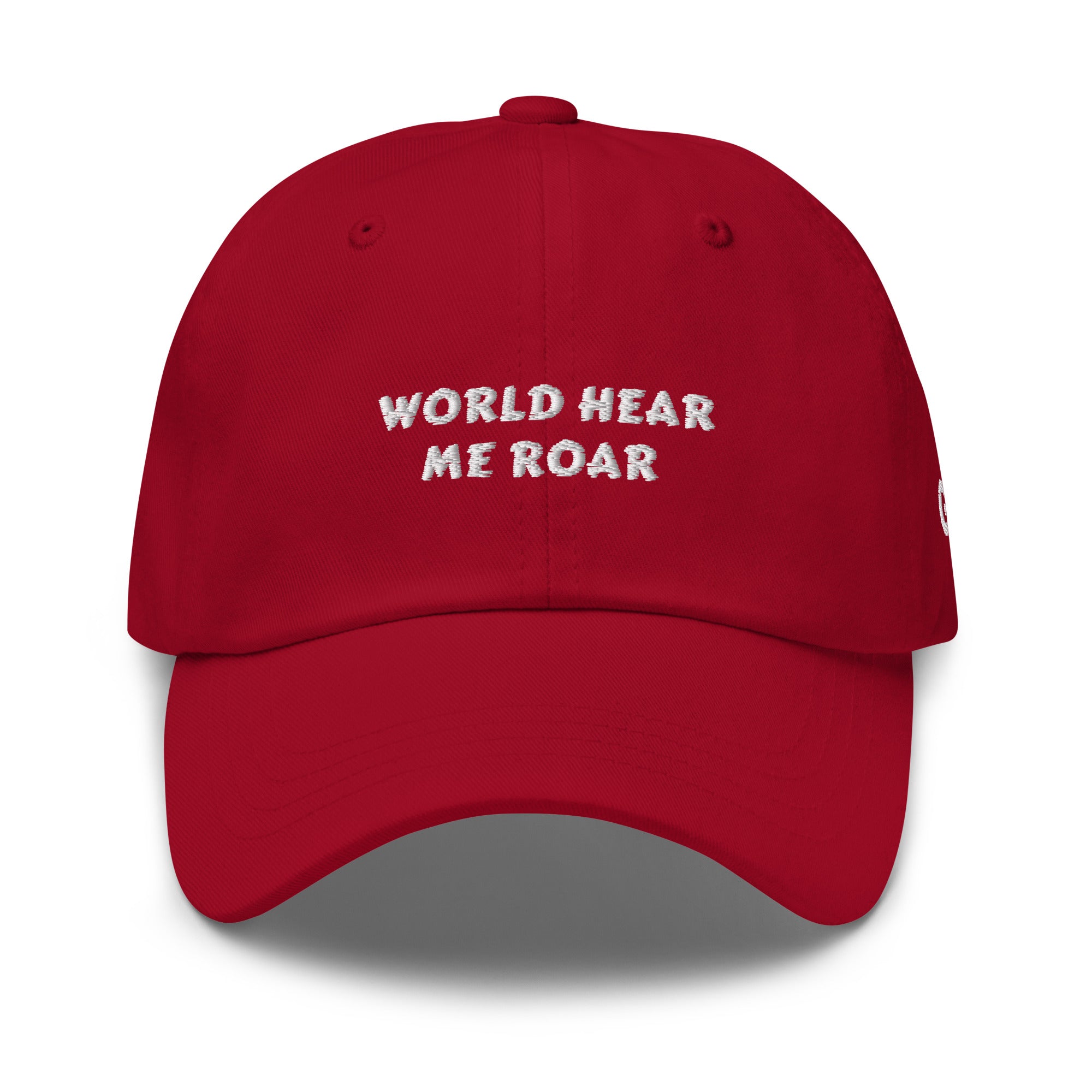 Gface Black Dad hat World Hear Me Roar Slogan (MULTIPLE COLORS)