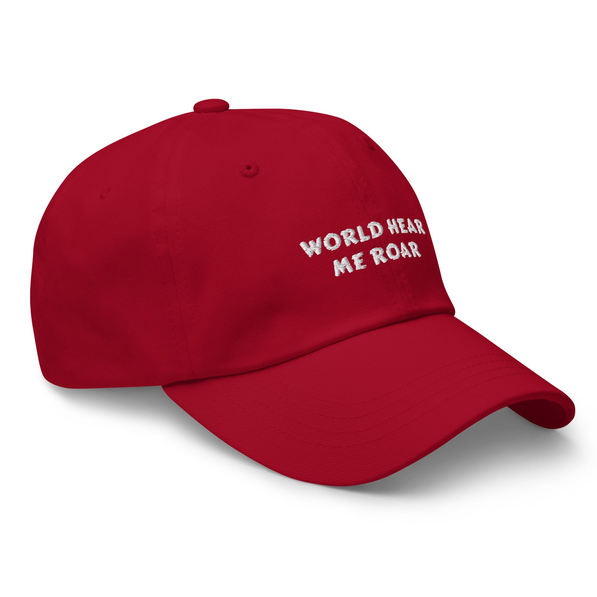 Gface Black Dad hat World Hear Me Roar Slogan (MULTIPLE COLORS)