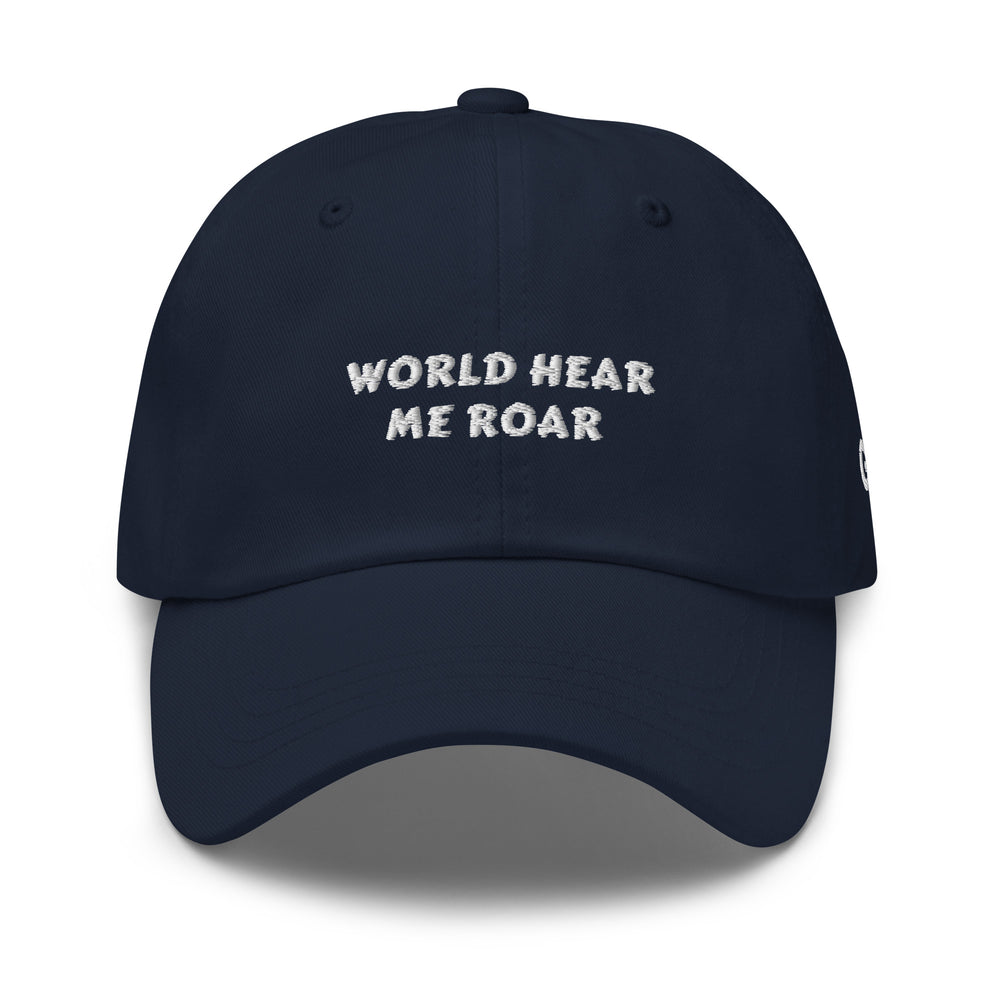 Gface Black Dad hat World Hear Me Roar Slogan (MULTIPLE COLORS)