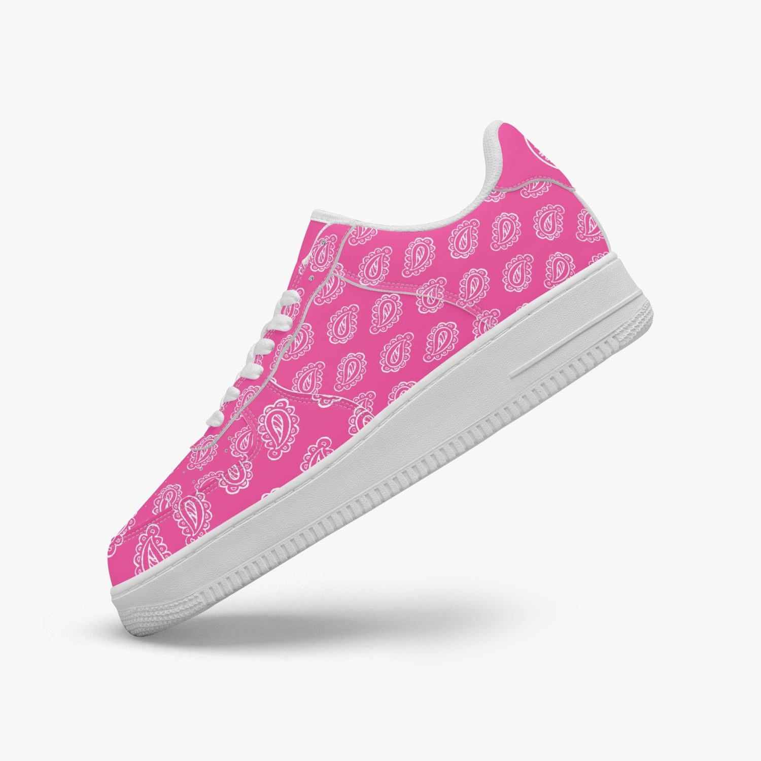 Gface AF1 Pink Bandana Low-Top Leather Sneakers