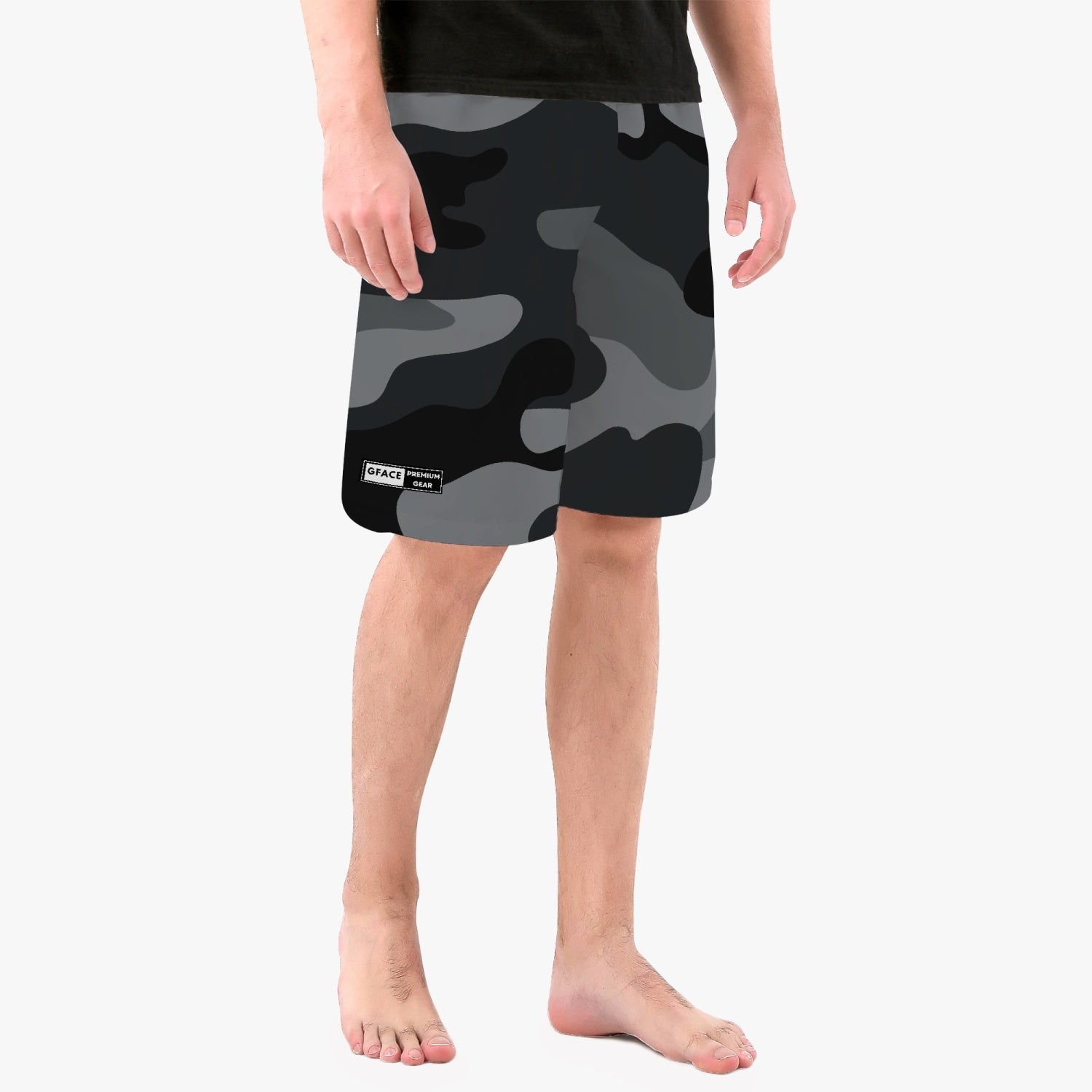 GFACE Men’s Black Camo-Incognito Shorts