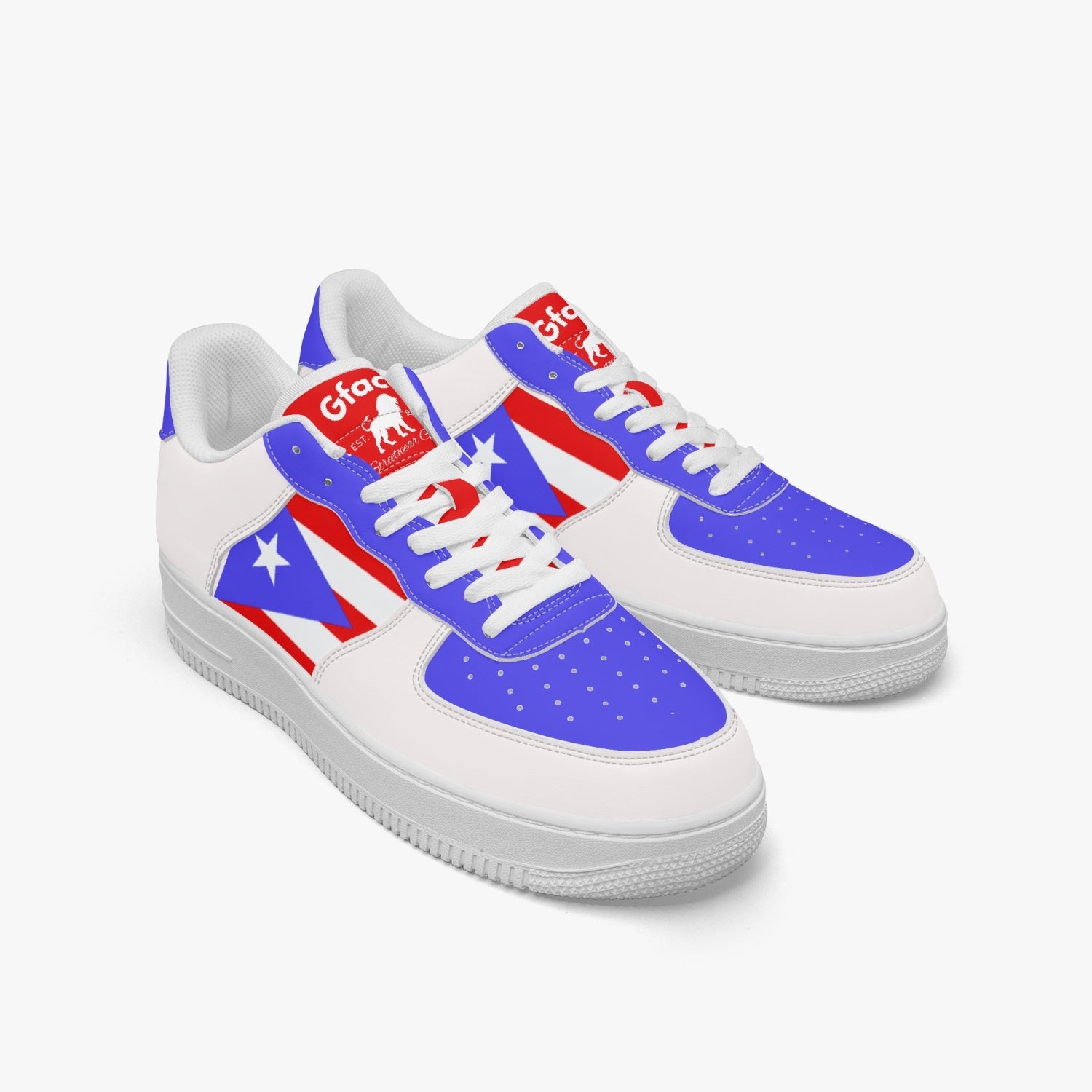 977. AF1 Low-Top Leather Sports Sneakers - Tongue Printable