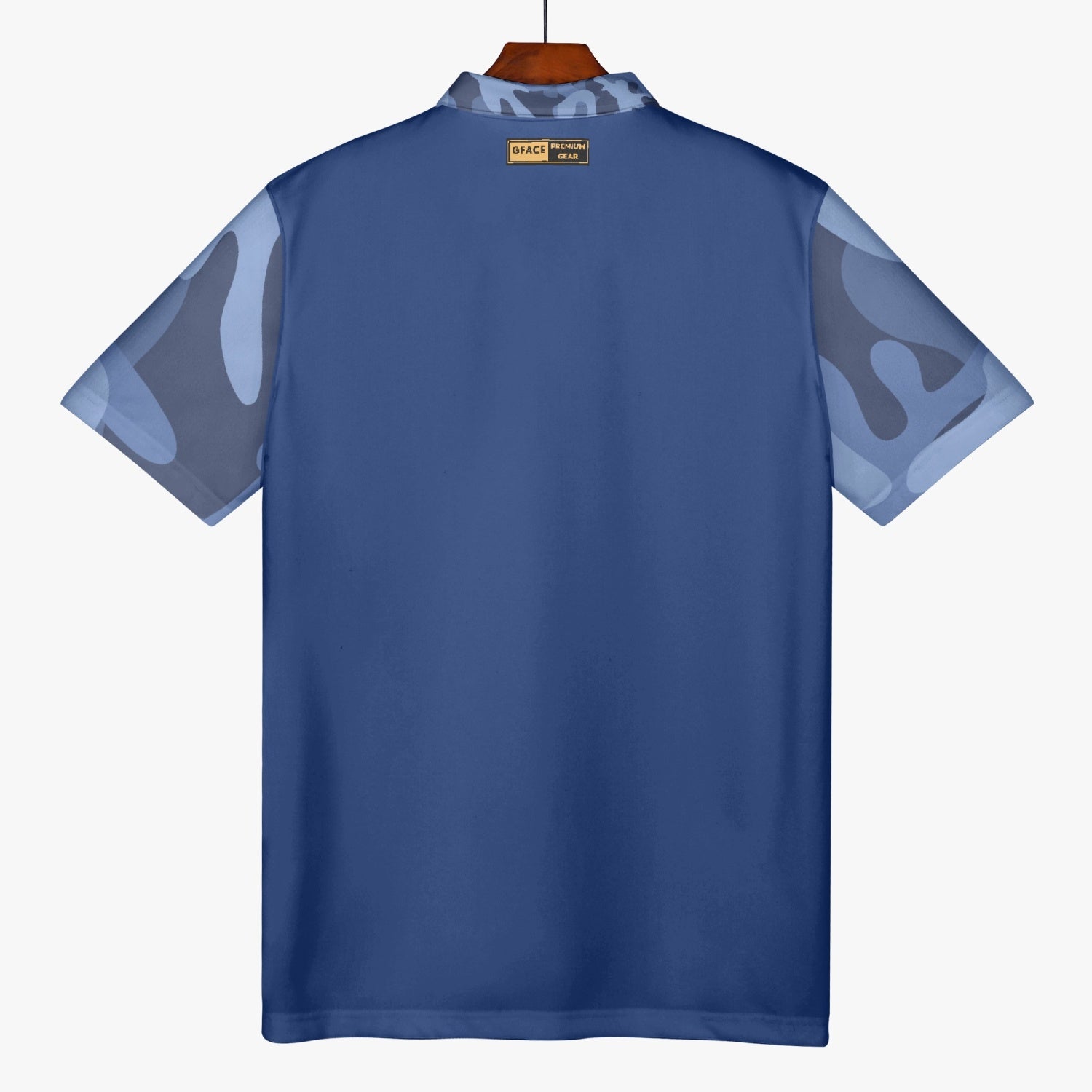 Gface Mens Blue Camo-Incognito Polo Shirt