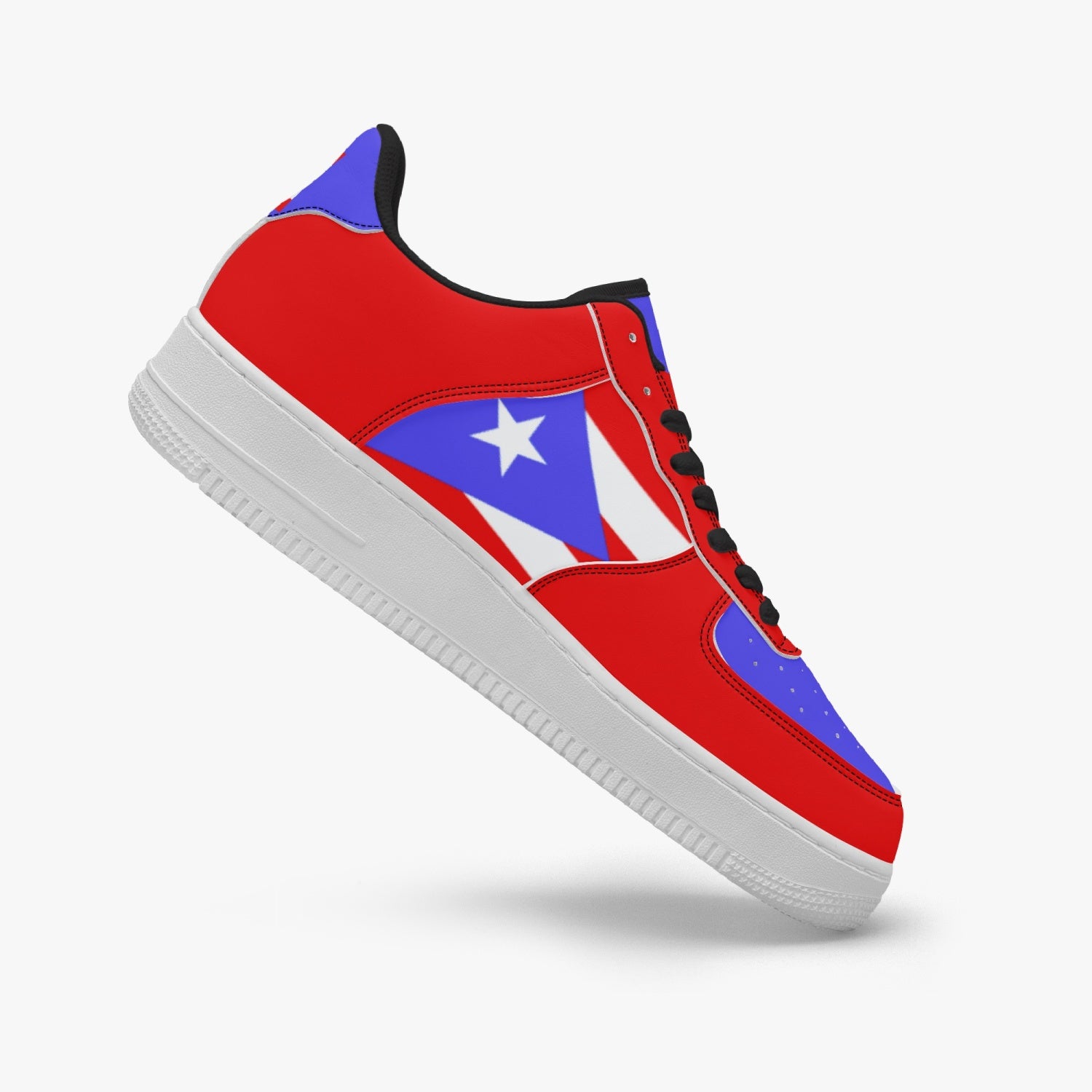 Gface PRIDE PUERTO RICO Unisex Red AF1 Leather Sports Sneakers