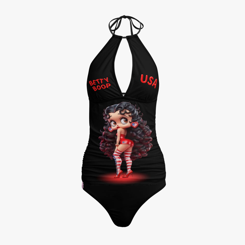 1033. GFACE Halter Top Two-Piece Tankini Swimsuit BETTY BOOP USA