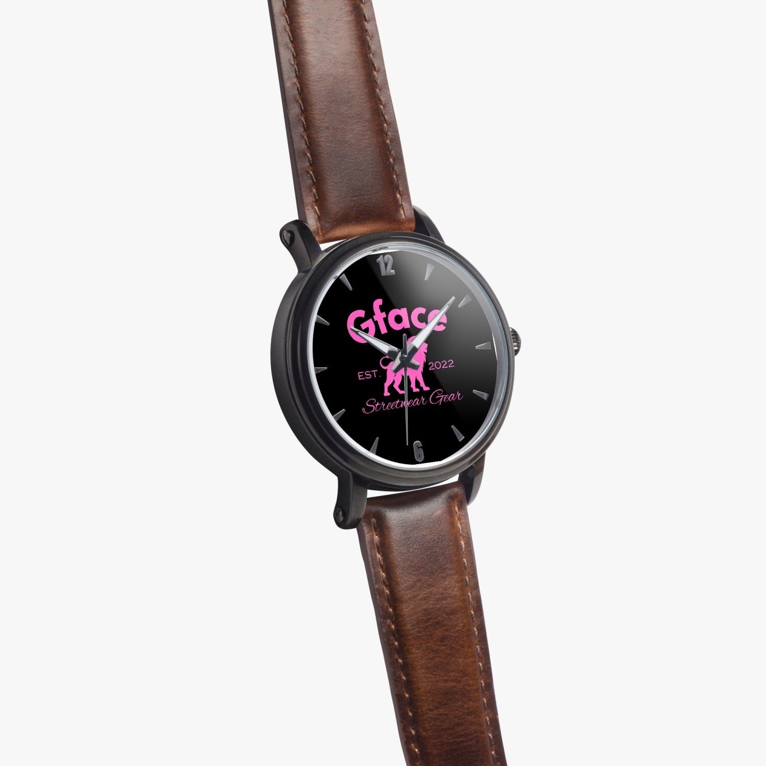 GFACE Pink 46mm Unisex Automatic Watch (Black) no batteries required