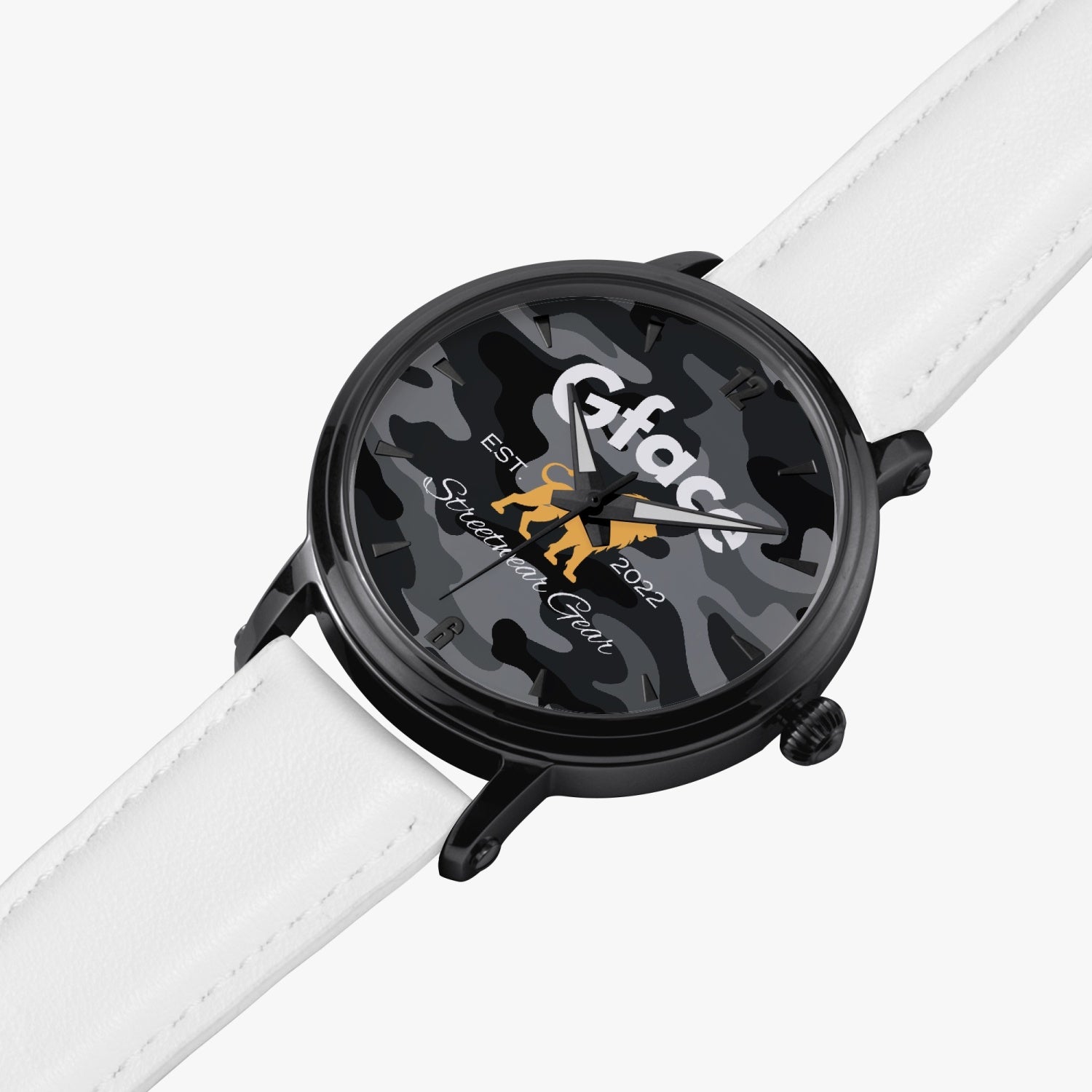 GFACE Unisex Black Camo-Incognito 46mm  Automatic Watch (Black) no batteries required