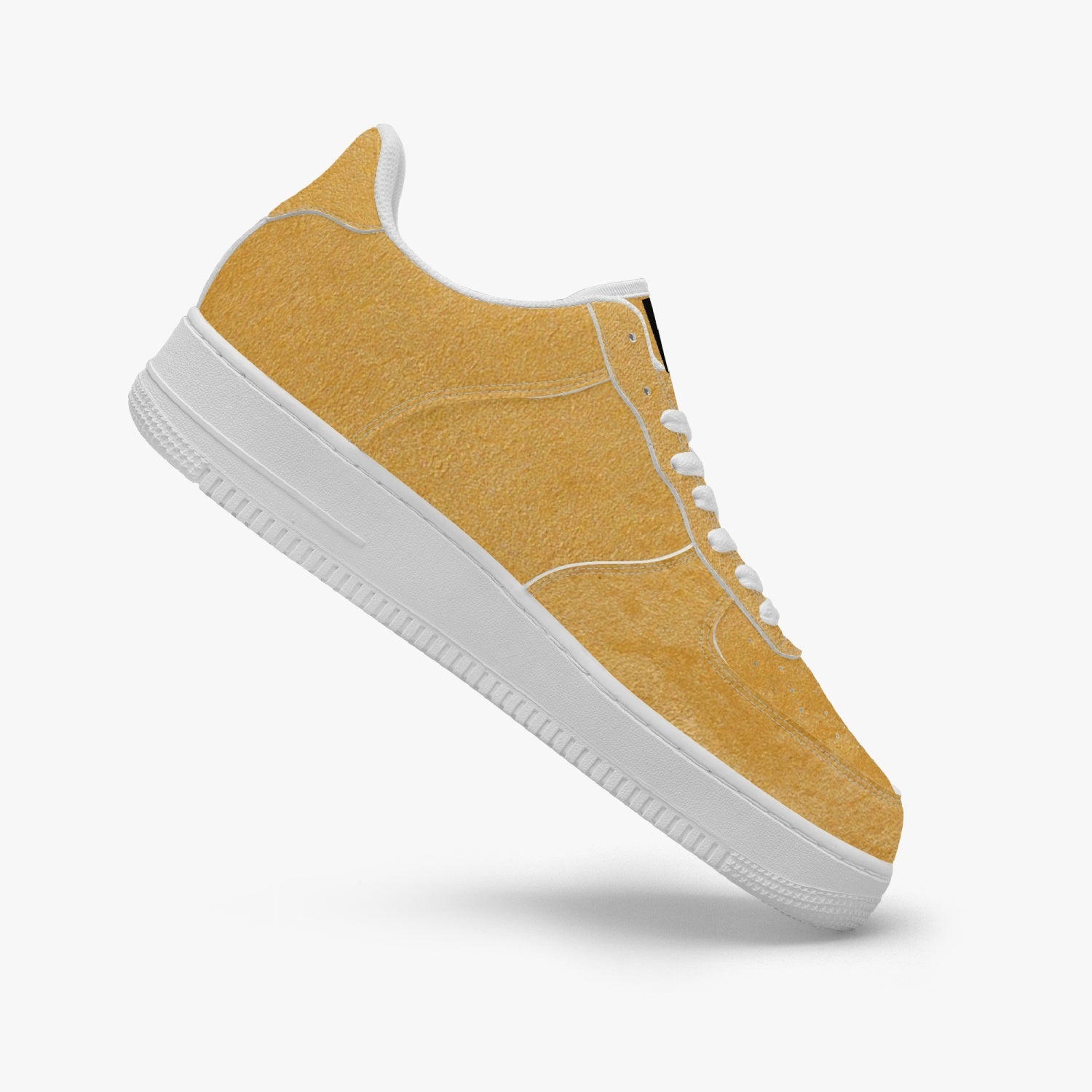 Gface AF1 Unisex Gold Low-Top Leather Sports Sneakers