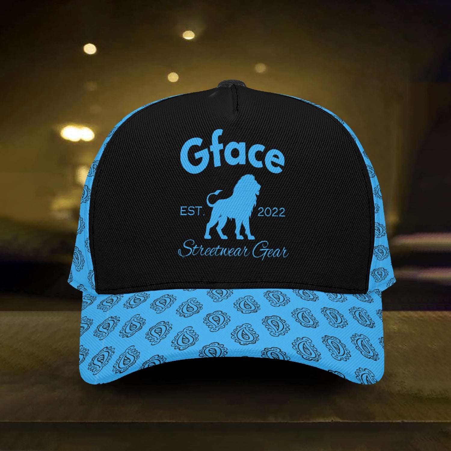 Gface Blue Bandana Printed Cap