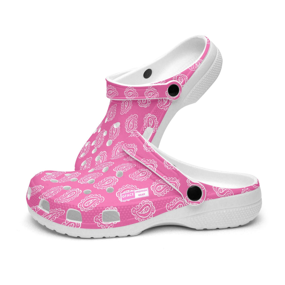 Gface Pink Bandana Printed Clogs