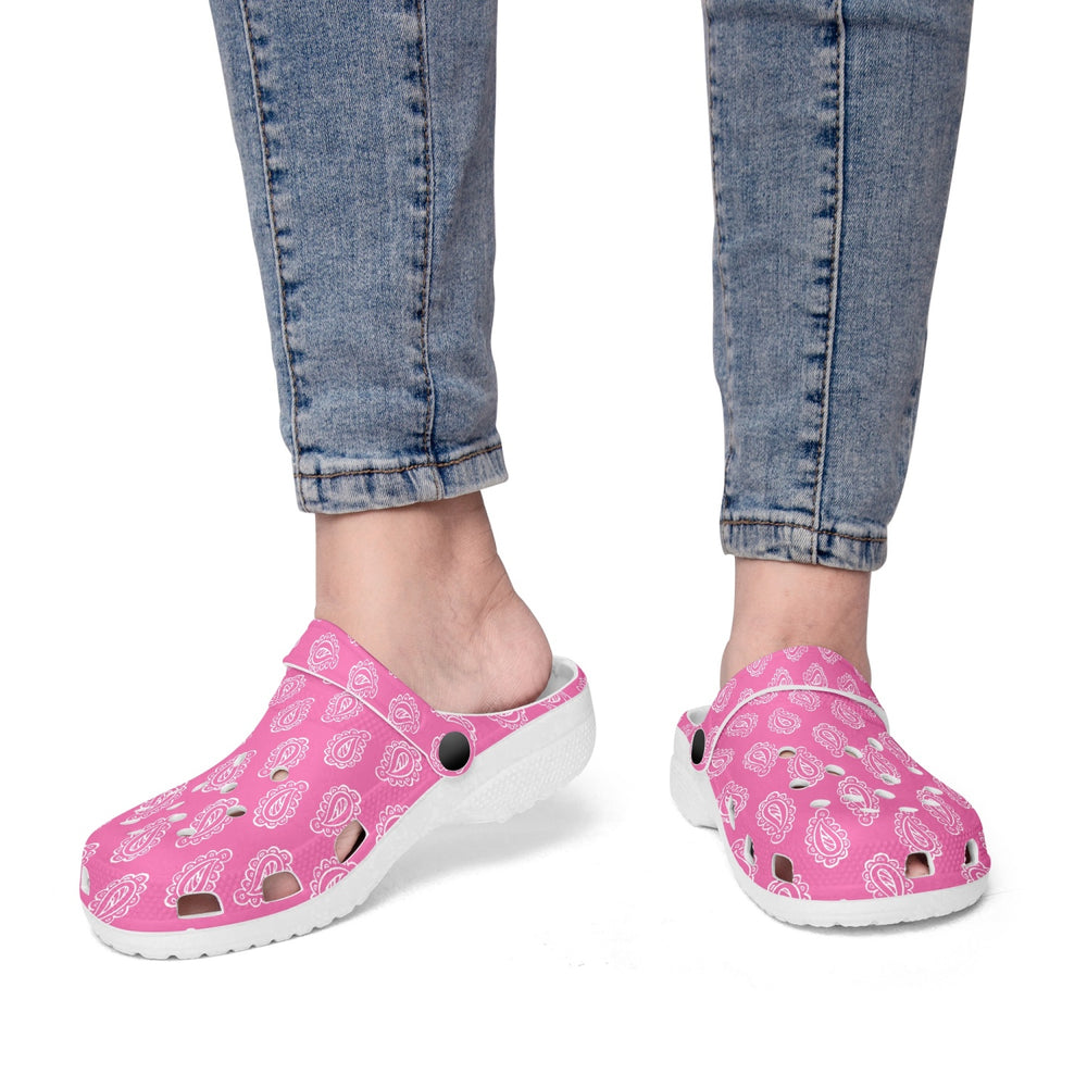 Gface Pink Bandana Printed Clogs