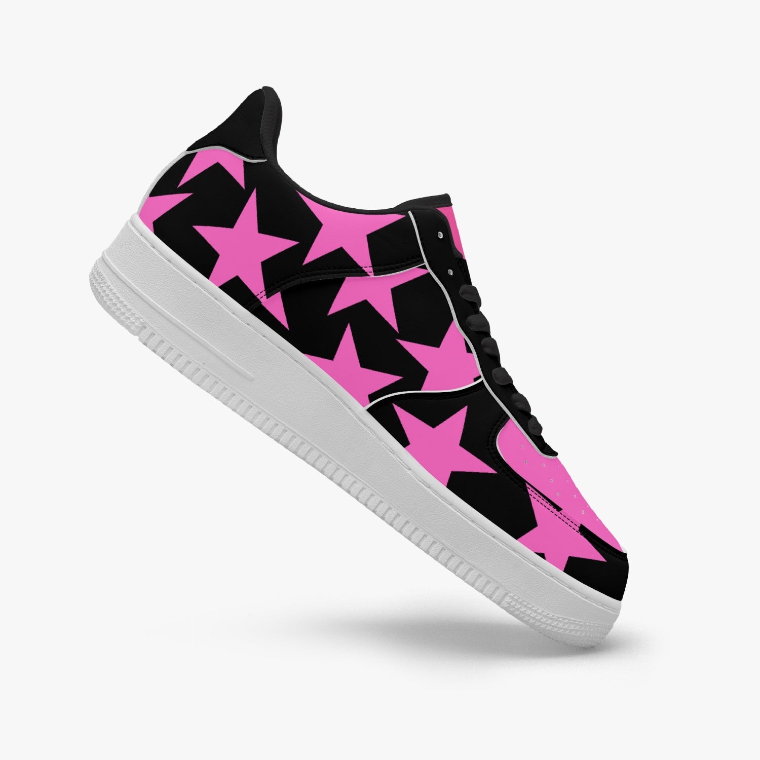 GFACE AF1 Unisex Pink All Star Pink Low-Top Leather Sports Sneakers