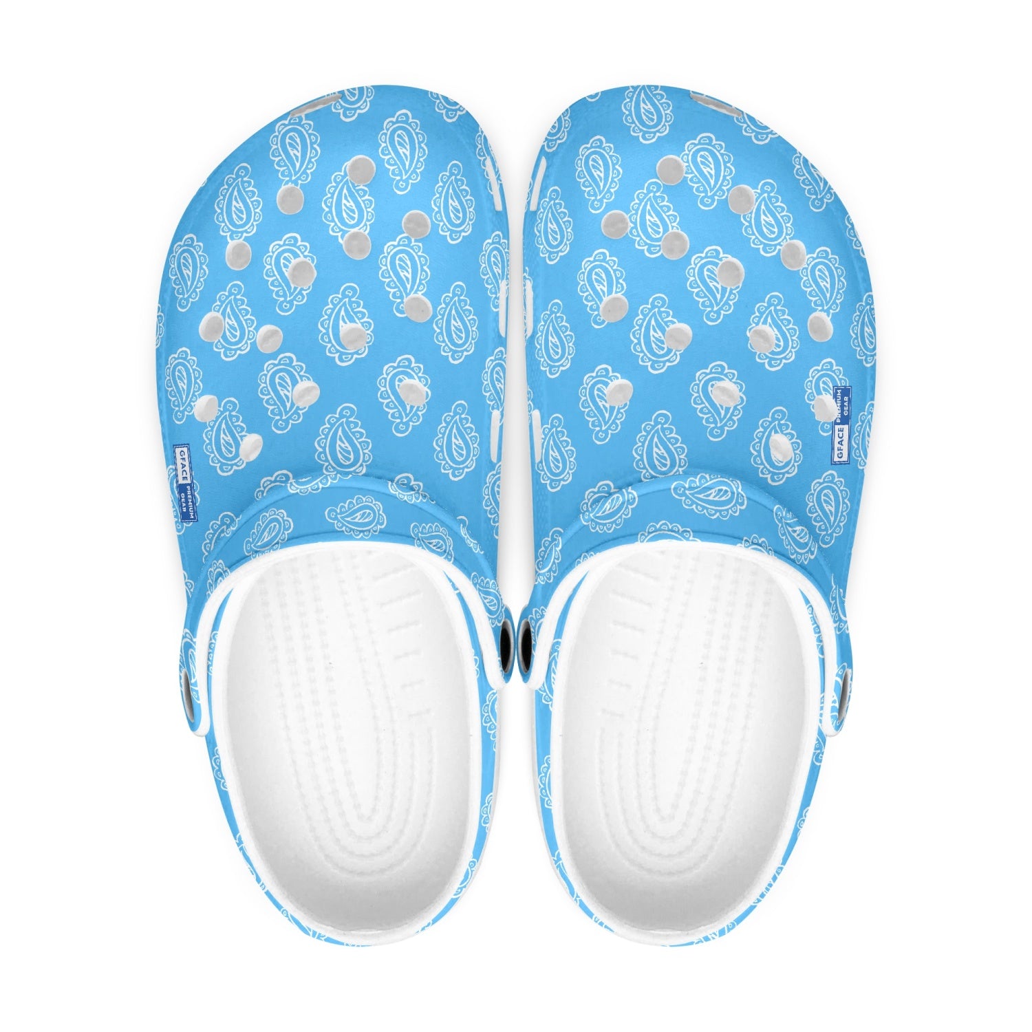 GFACE Blue Bandana Printed Clogs