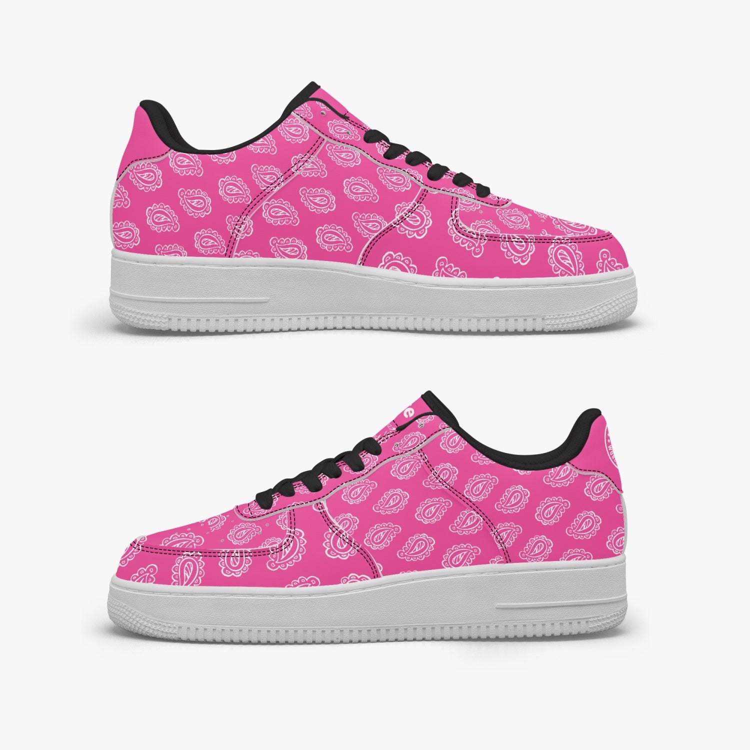 Gface AF1 Pink Bandana Low-Top Leather Sneakers