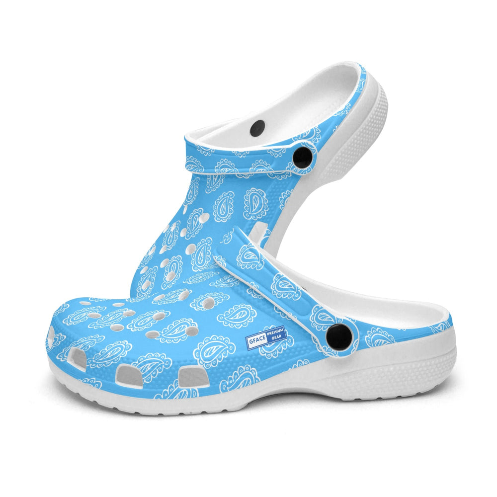 GFACE Blue Bandana Printed Clogs