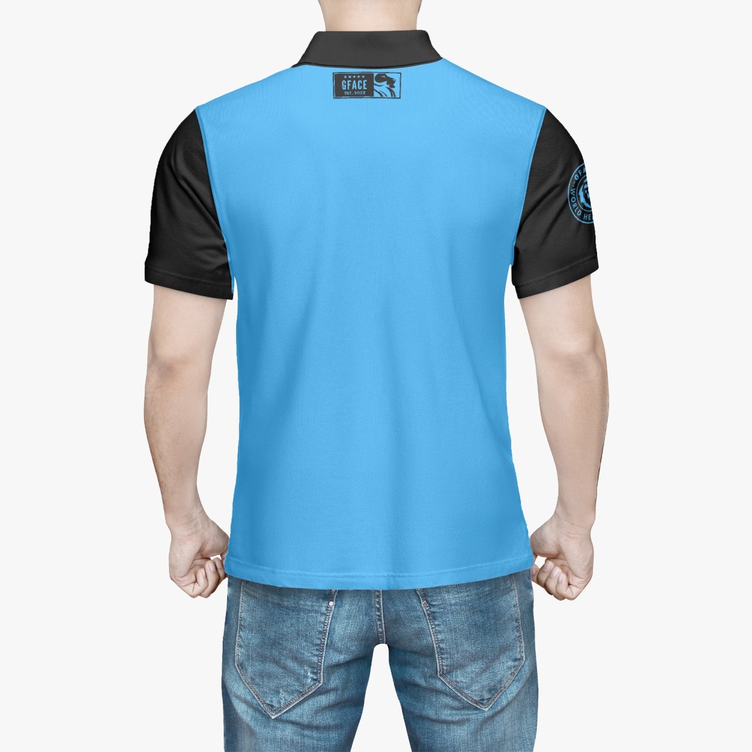 Gface Mens Blue/Black Polo Shirt