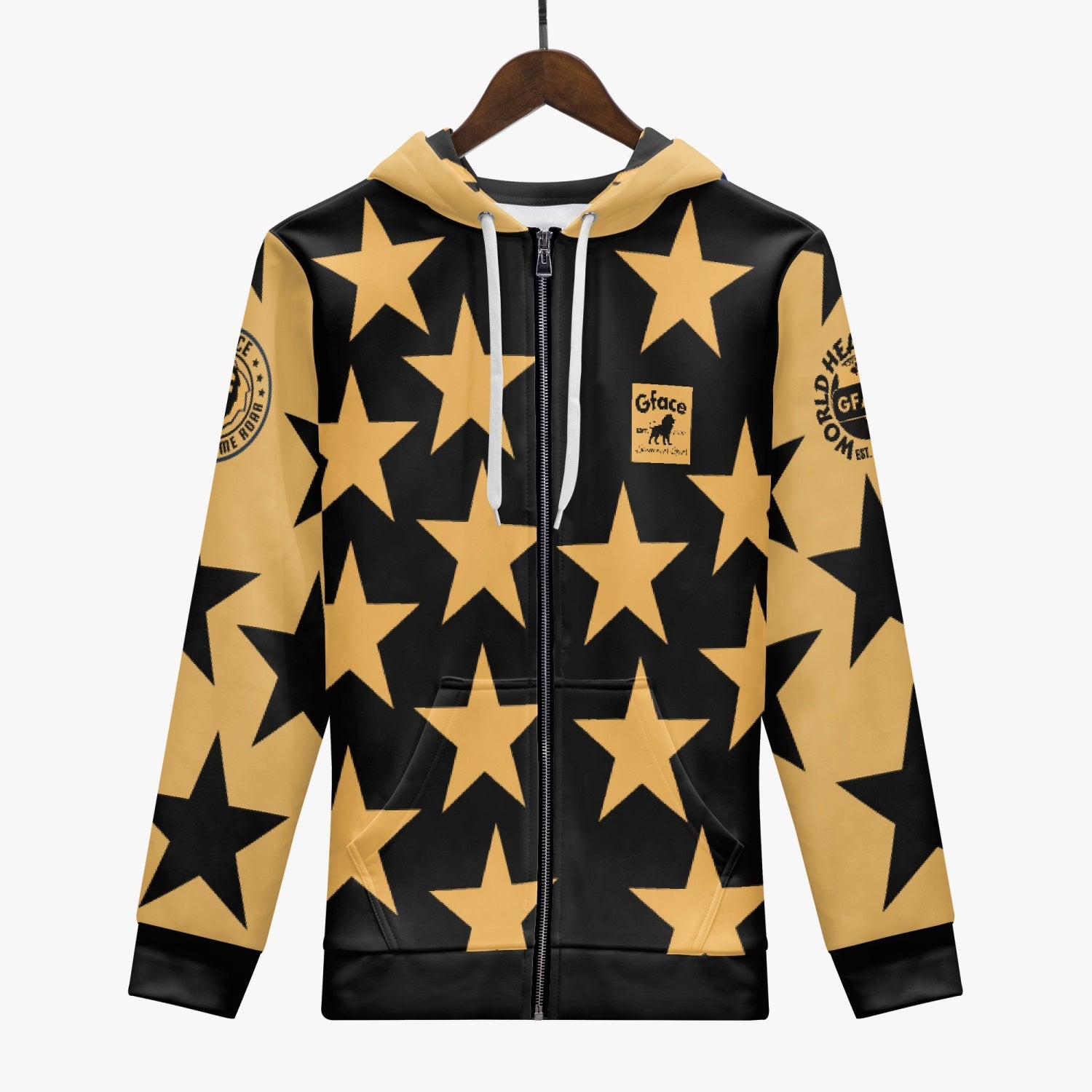 GFACE Gold All Star Full Zip Up Hoodie