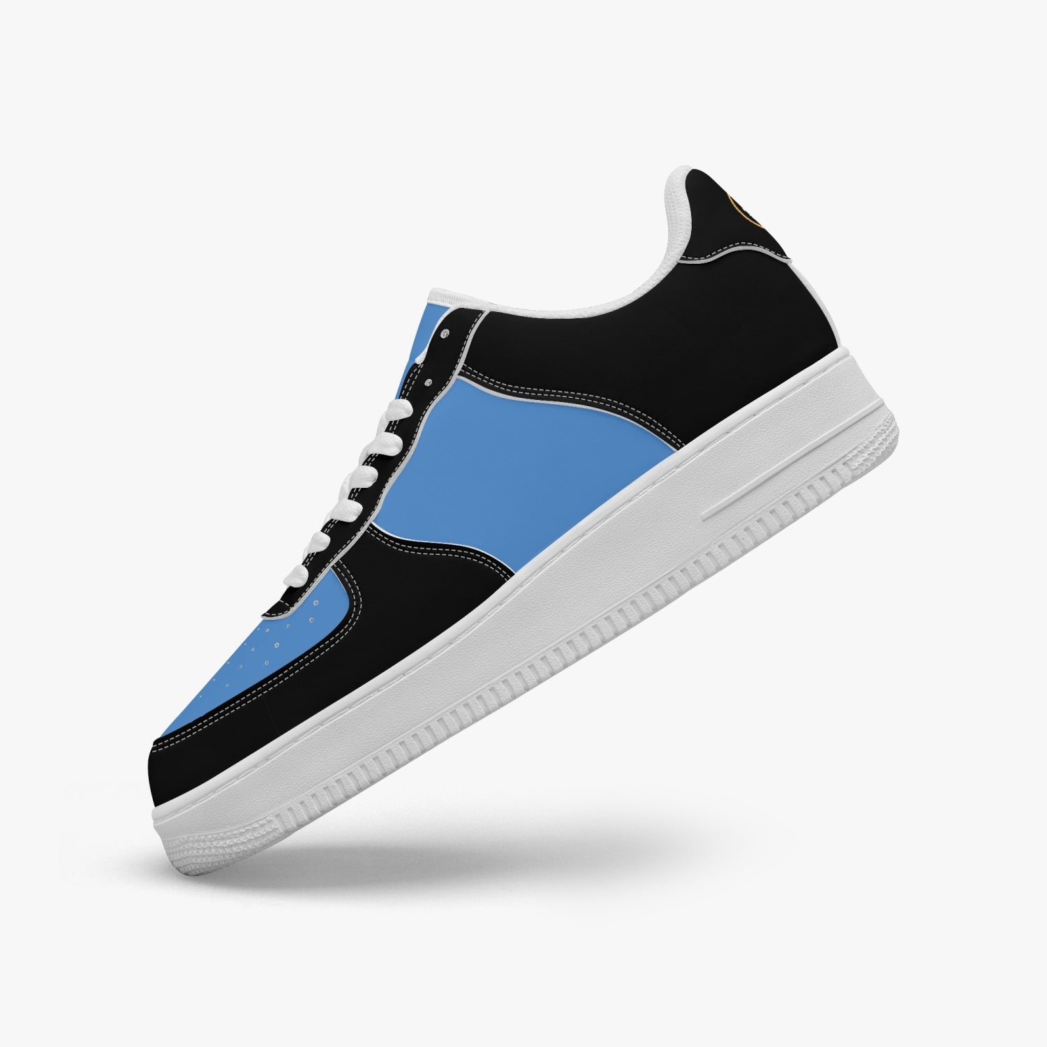 GFACE AF1 Unisex BLUE//BLACK Low-Top Leather Sports Sneakers