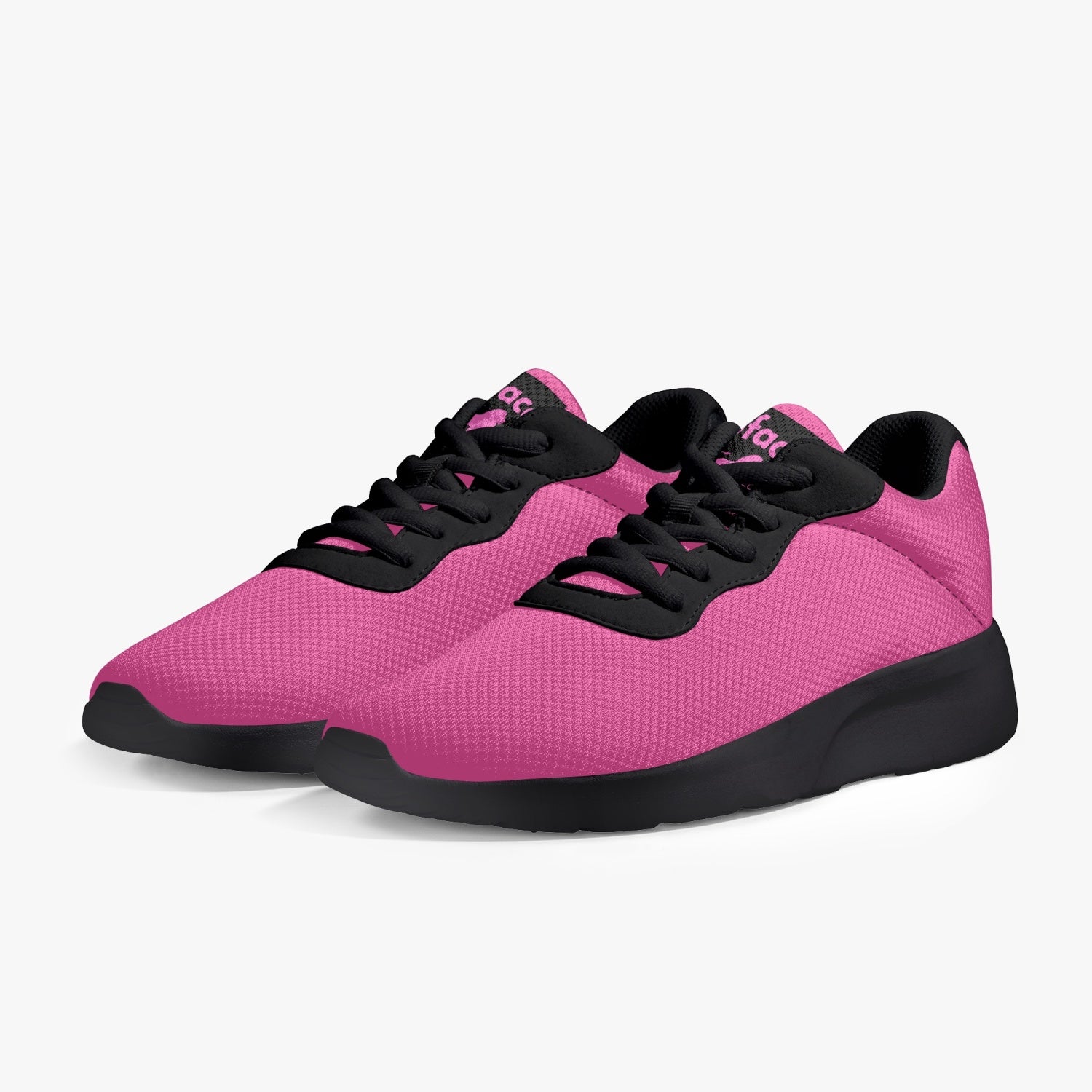 Gface Pink Unisex Lifestyle Mesh Running Shoes - Black