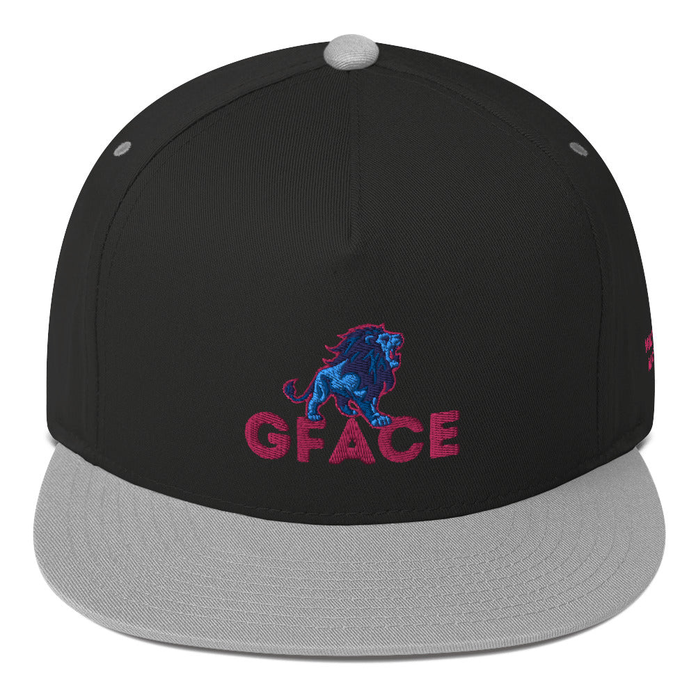 Flat Bill Cap Gface Lion Logo (Multiple Colors)