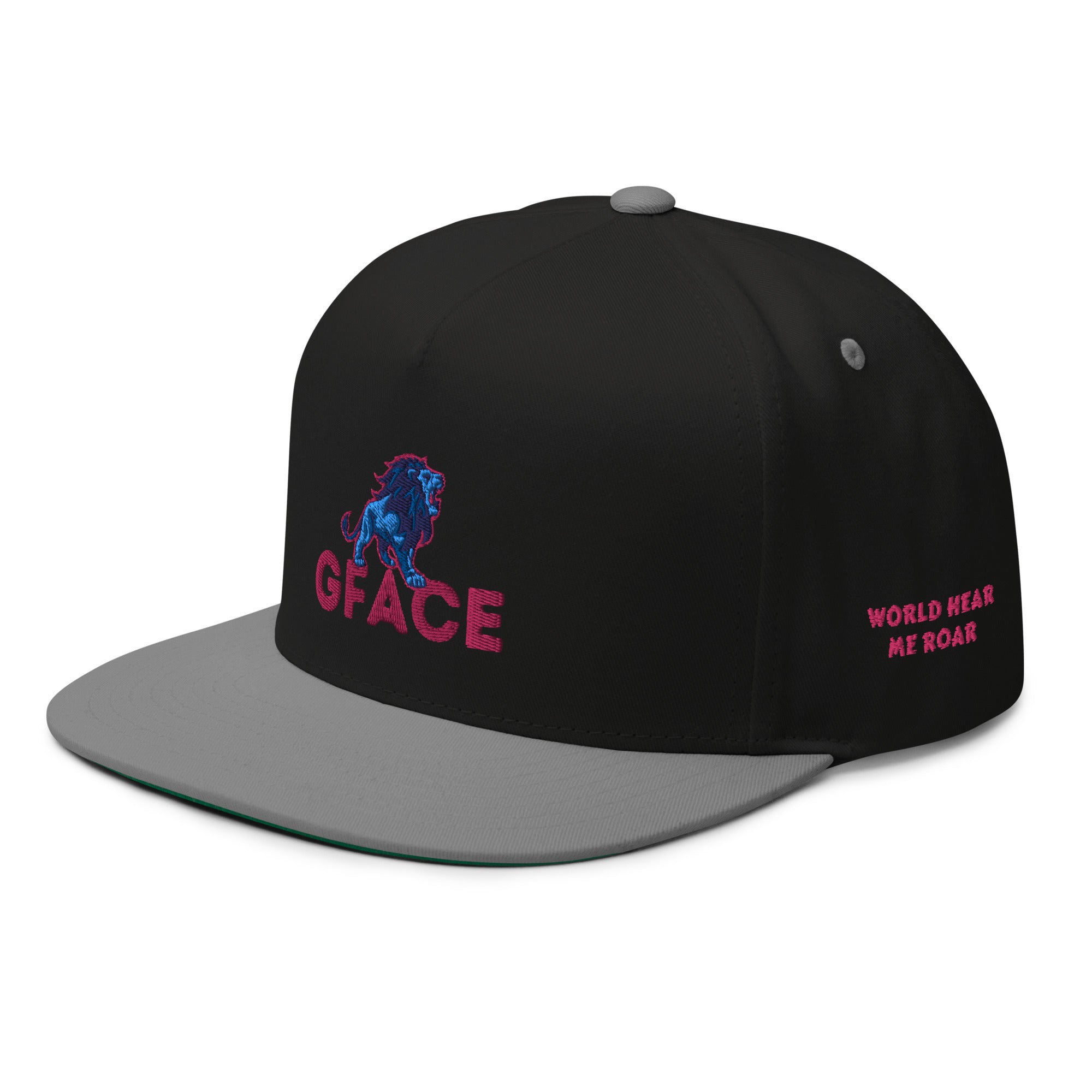 Flat Bill Cap Gface Lion Logo (Multiple Colors)