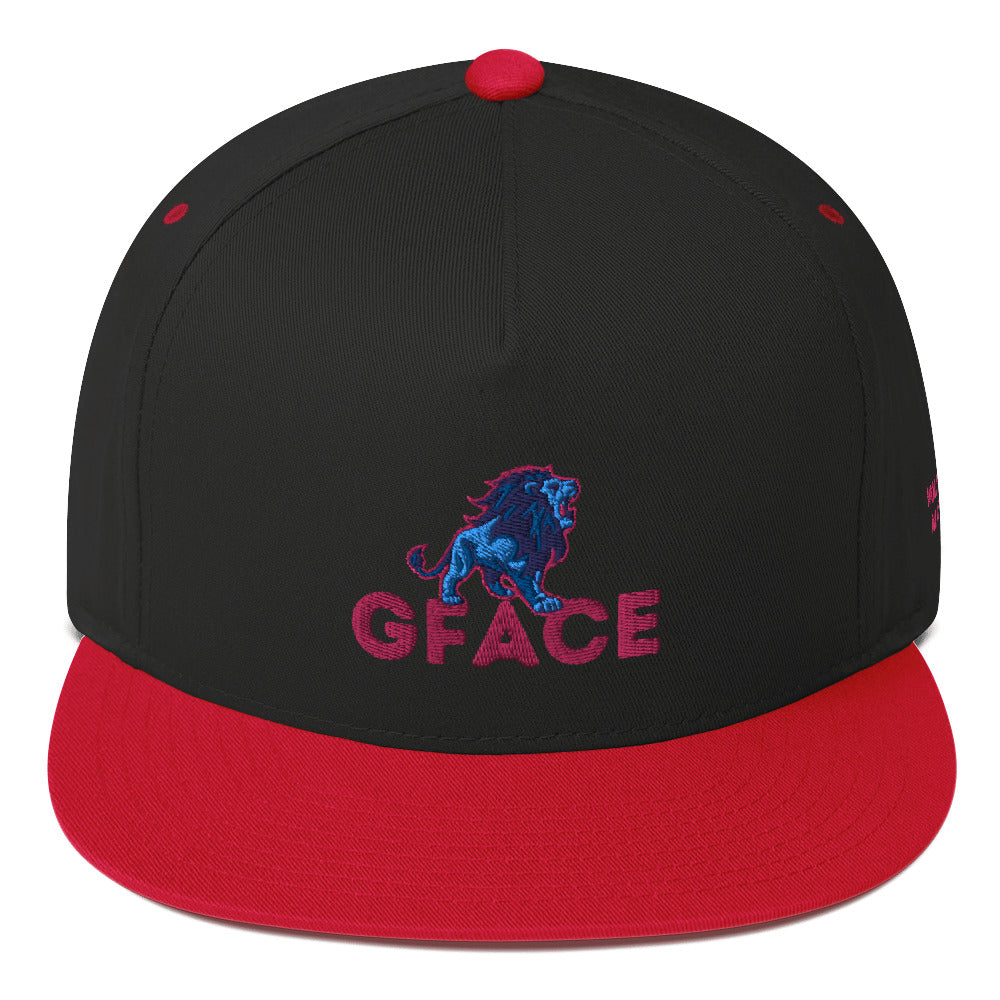 Flat Bill Cap Gface Lion Logo (Multiple Colors)