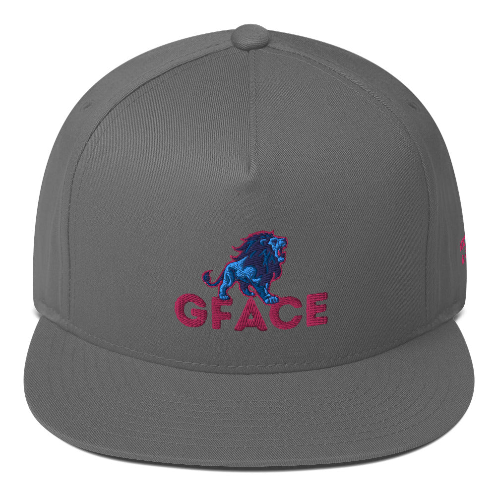 Flat Bill Cap Gface Lion Logo (Multiple Colors)