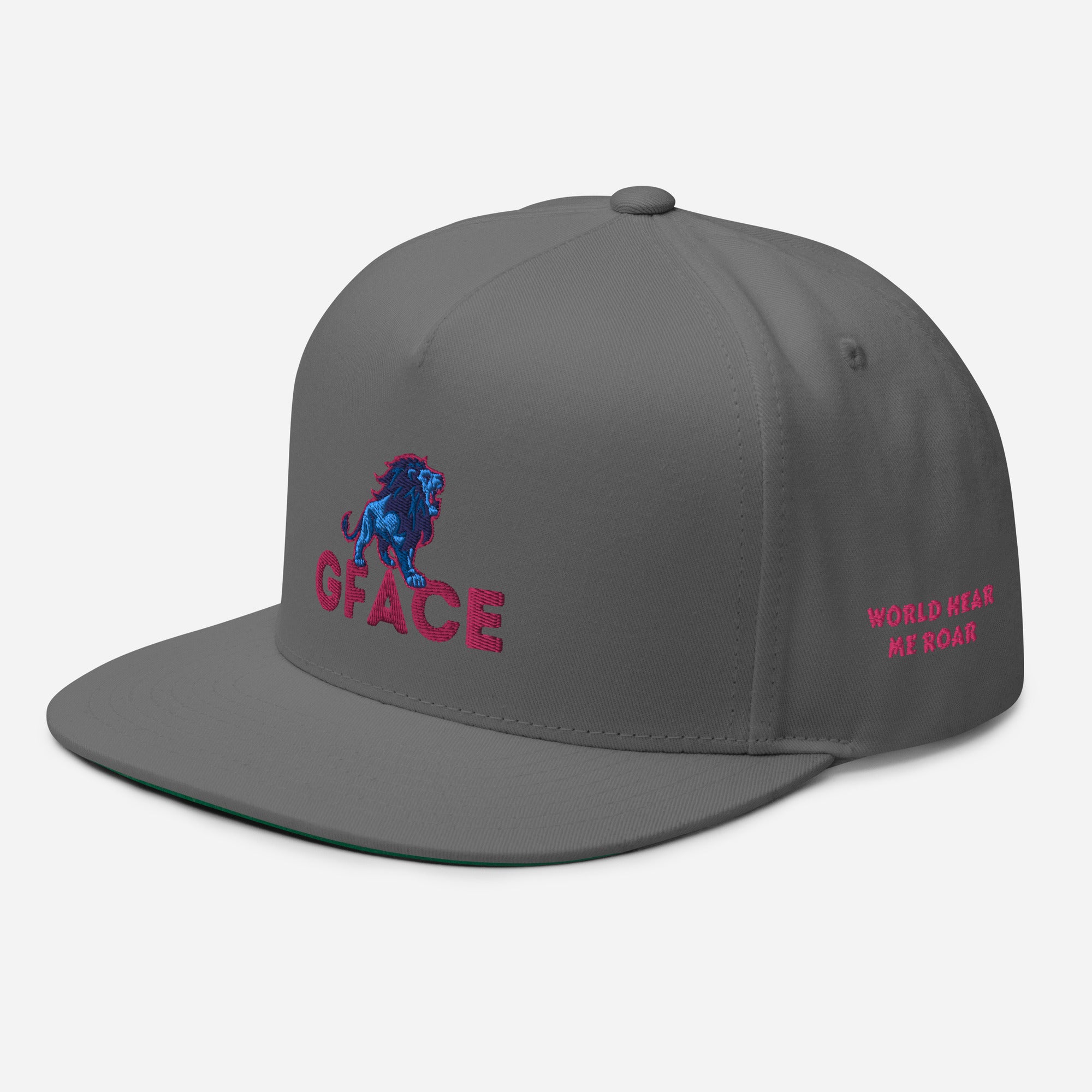 Flat Bill Cap Gface Lion Logo (Multiple Colors)