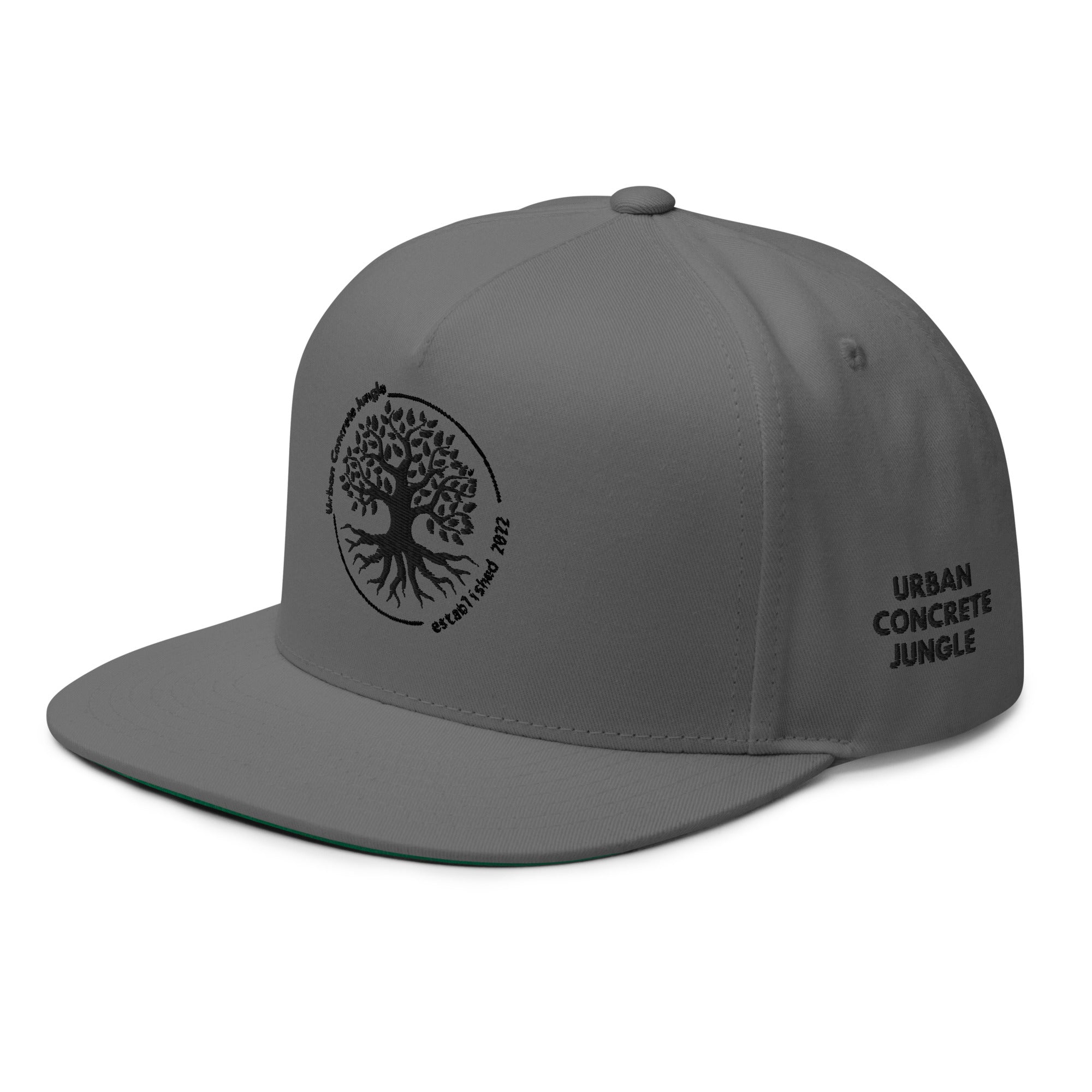 Flat Bill Cap (Multiple Colors) Gface Urban Concrete Jungle