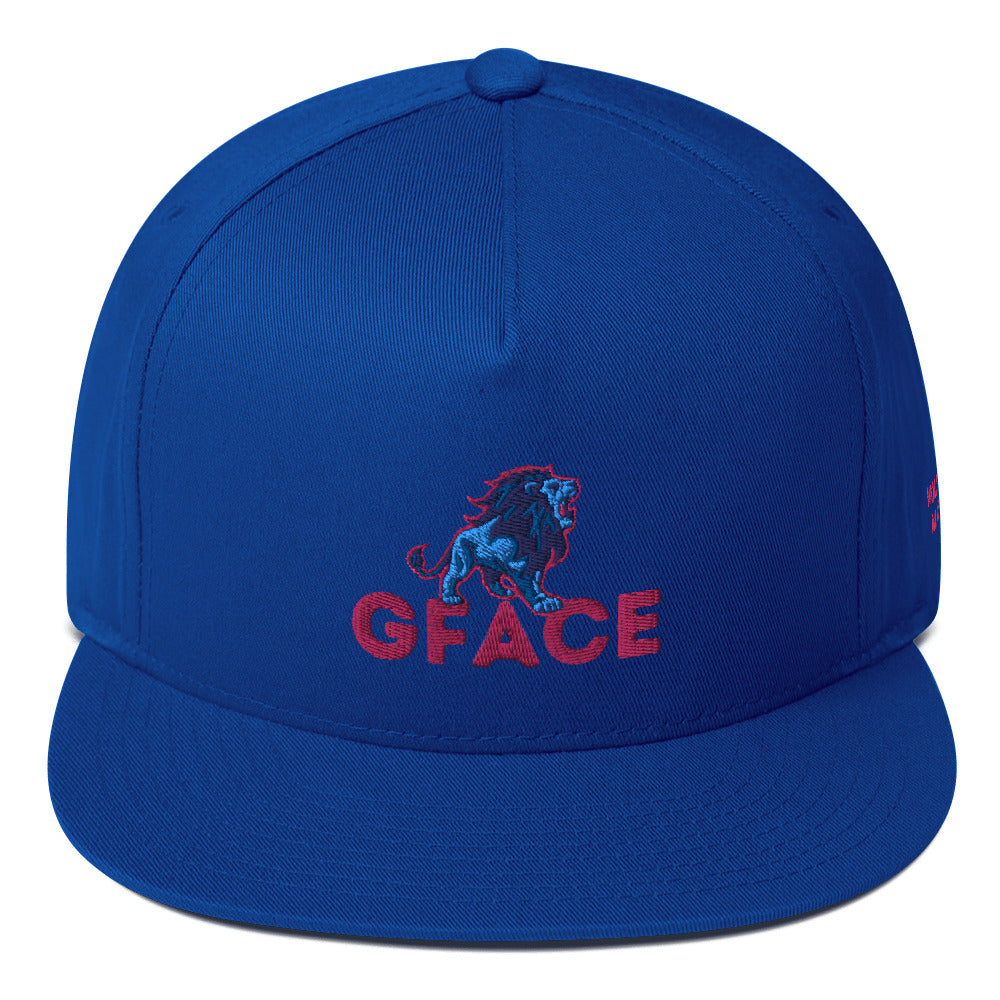 Flat Bill Cap Gface Lion Logo (Multiple Colors)