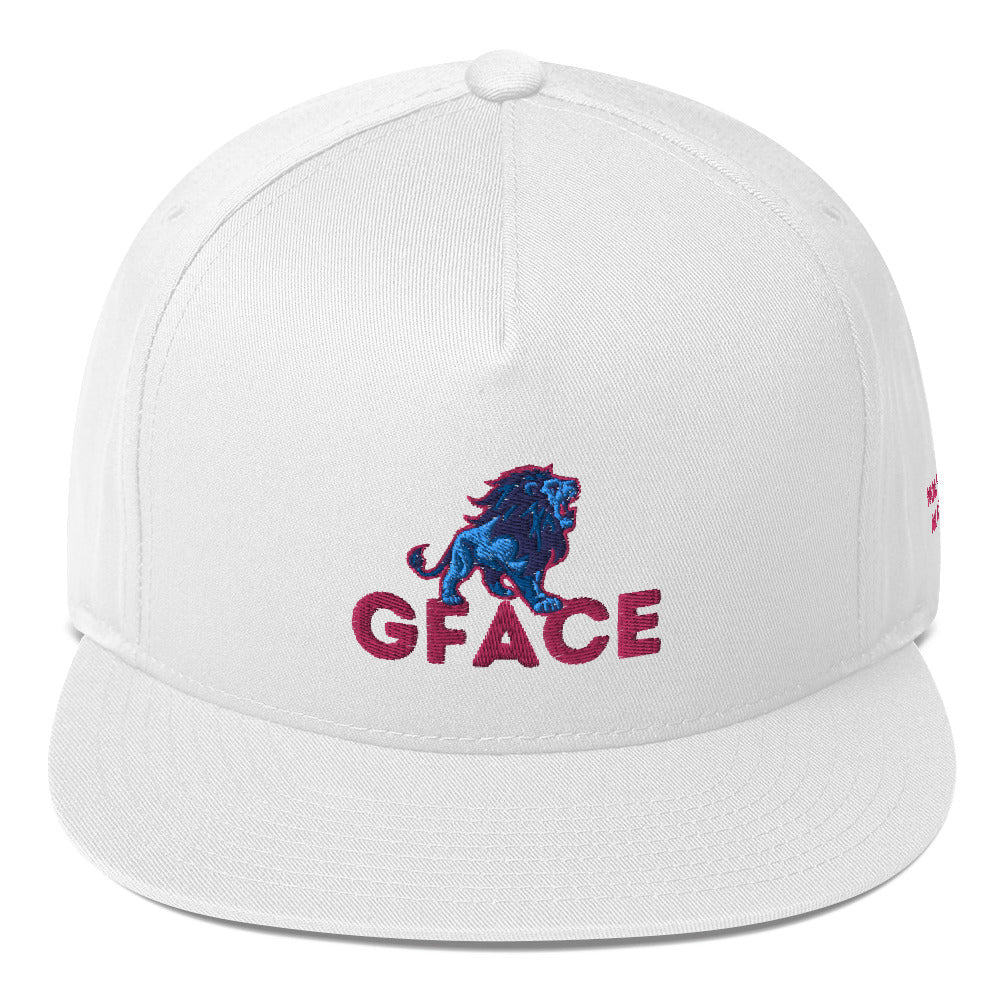 Flat Bill Cap Gface Lion Logo (Multiple Colors)