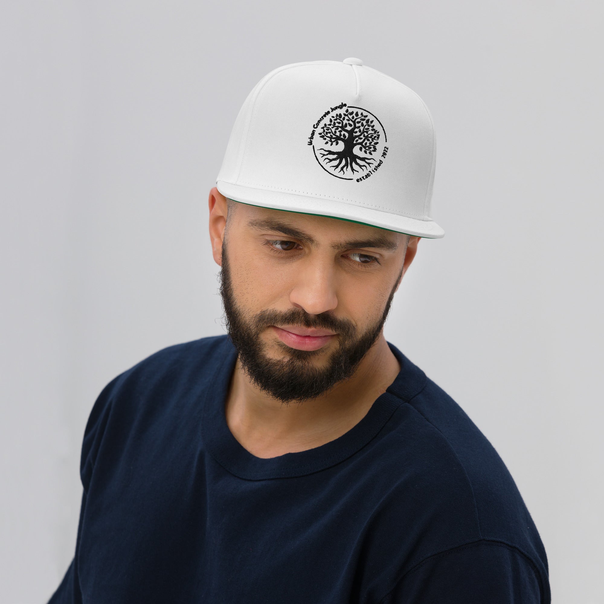 Flat Bill Cap (Multiple Colors) Gface Urban Concrete Jungle