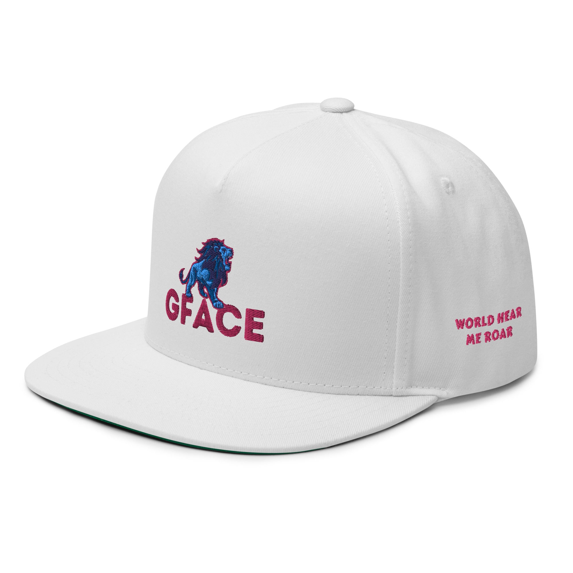 Flat Bill Cap Gface Lion Logo (Multiple Colors)