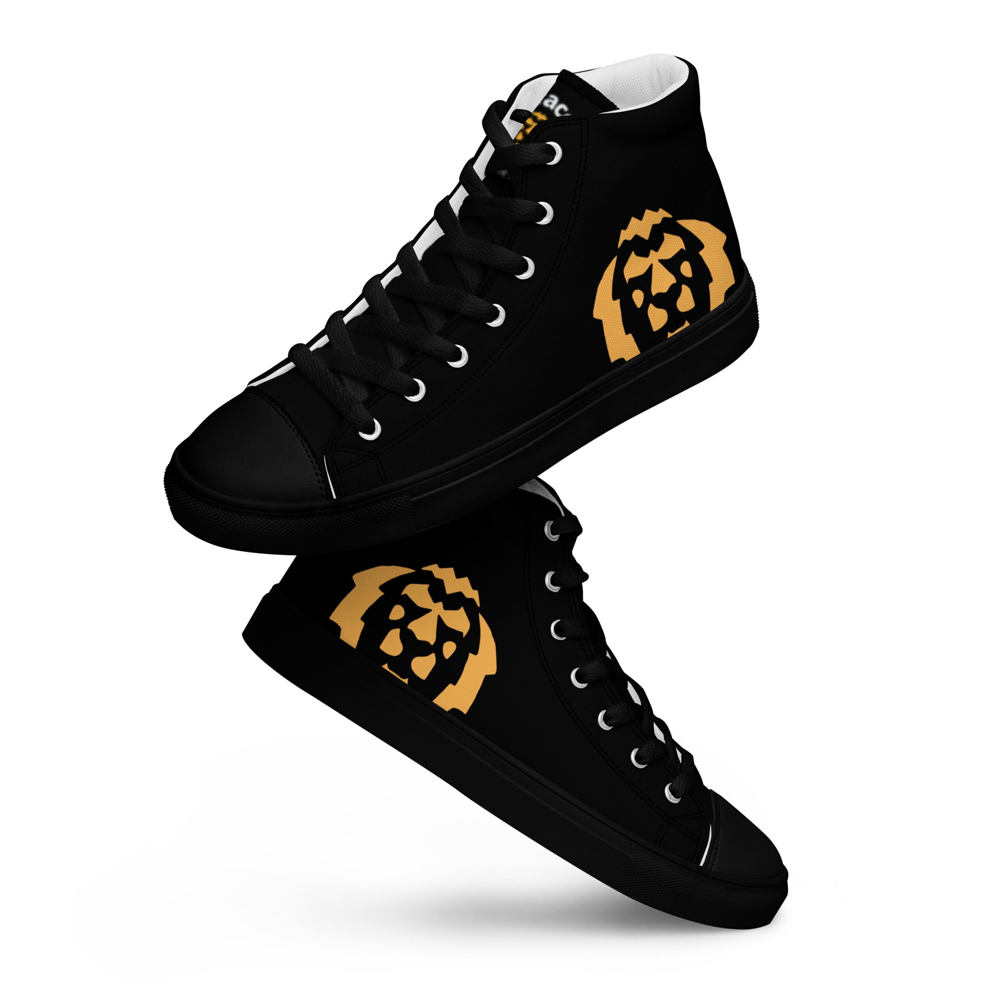 Gface Men’s high top canvas Gold Lion print