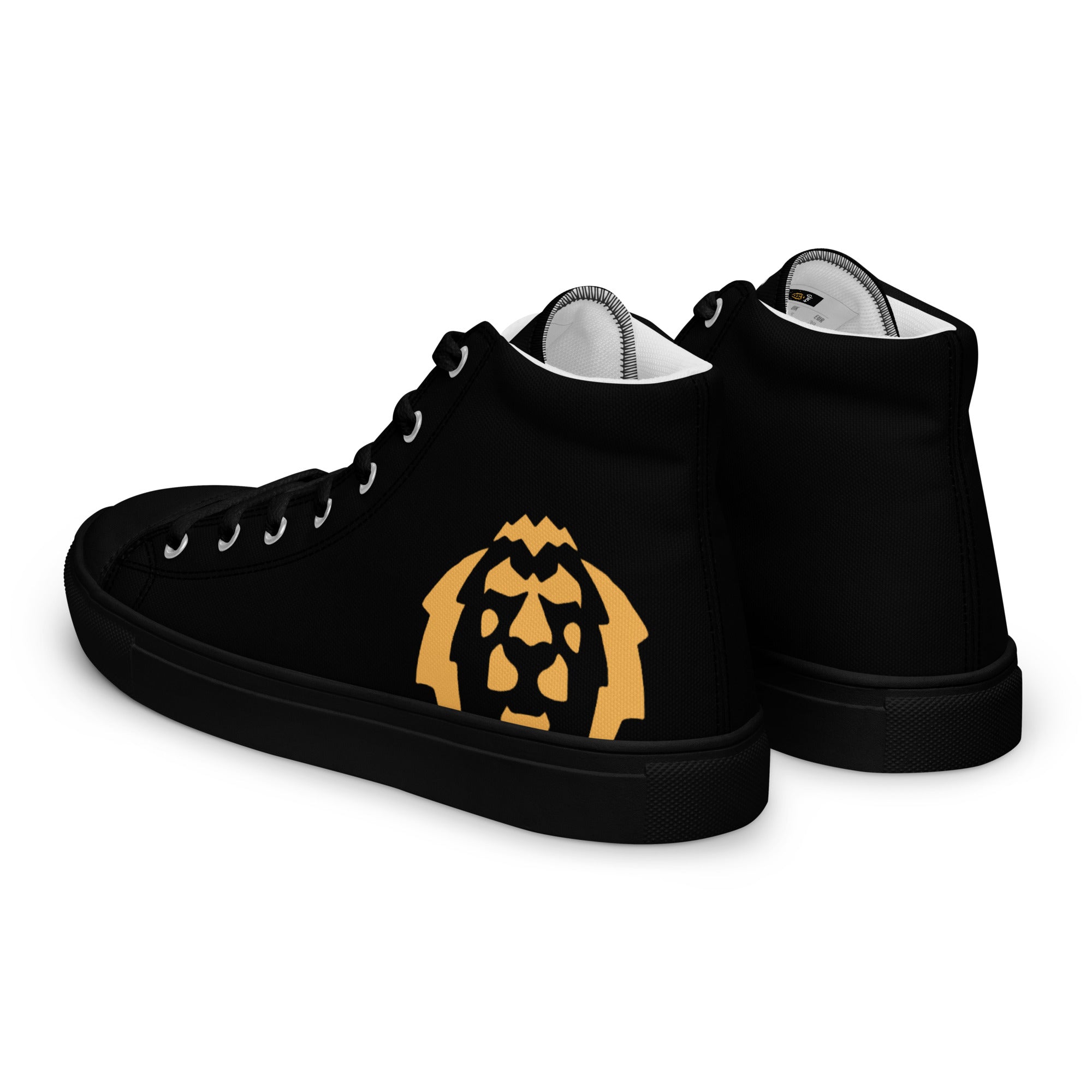 Gface Men’s high top canvas Gold Lion print