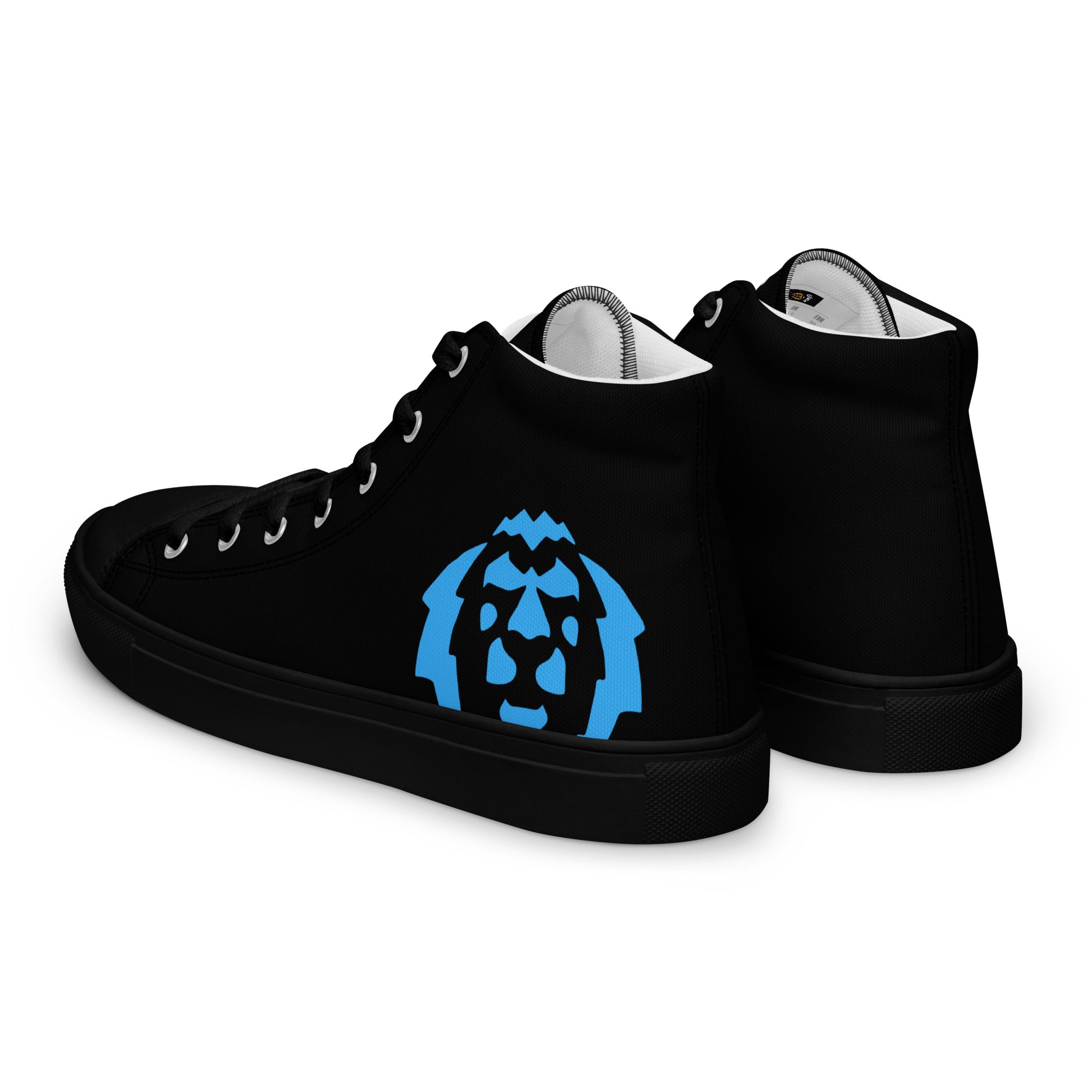 Gface Men’s high top canvas Blue Lion print