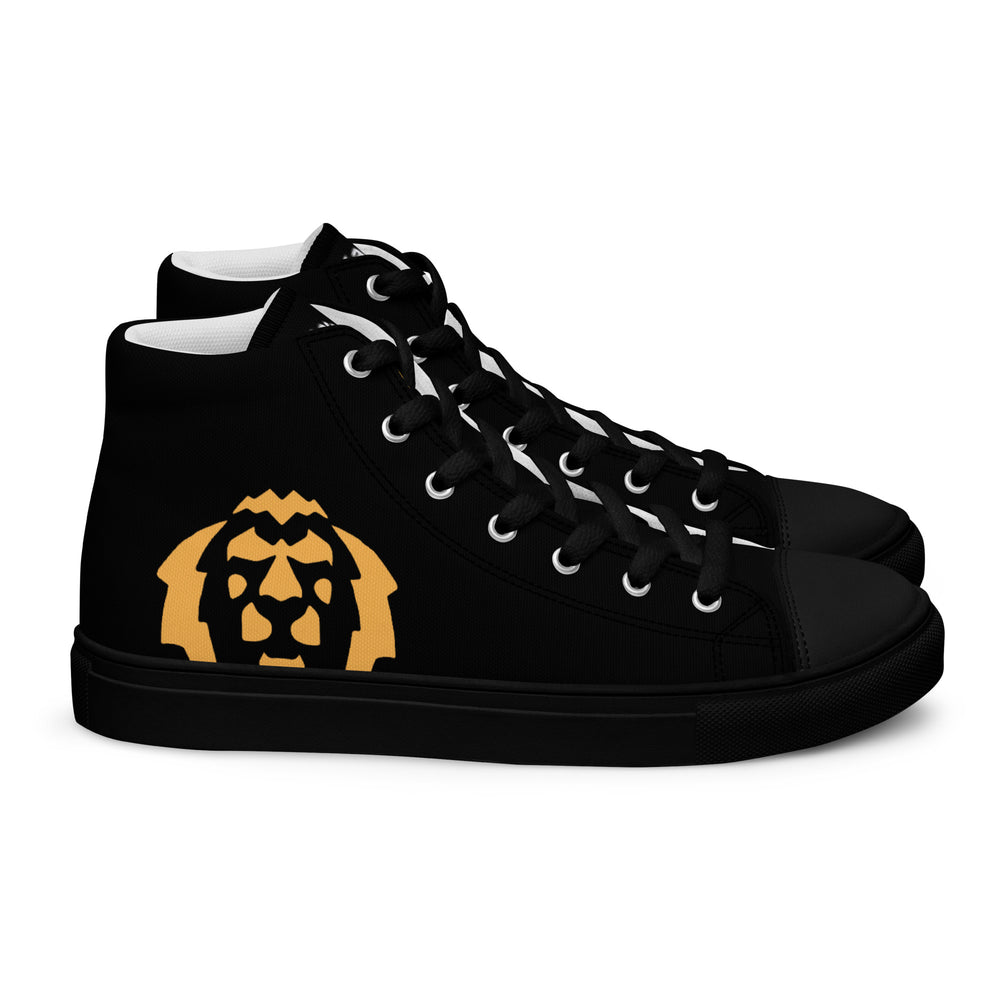 Gface Men’s high top canvas Gold Lion print