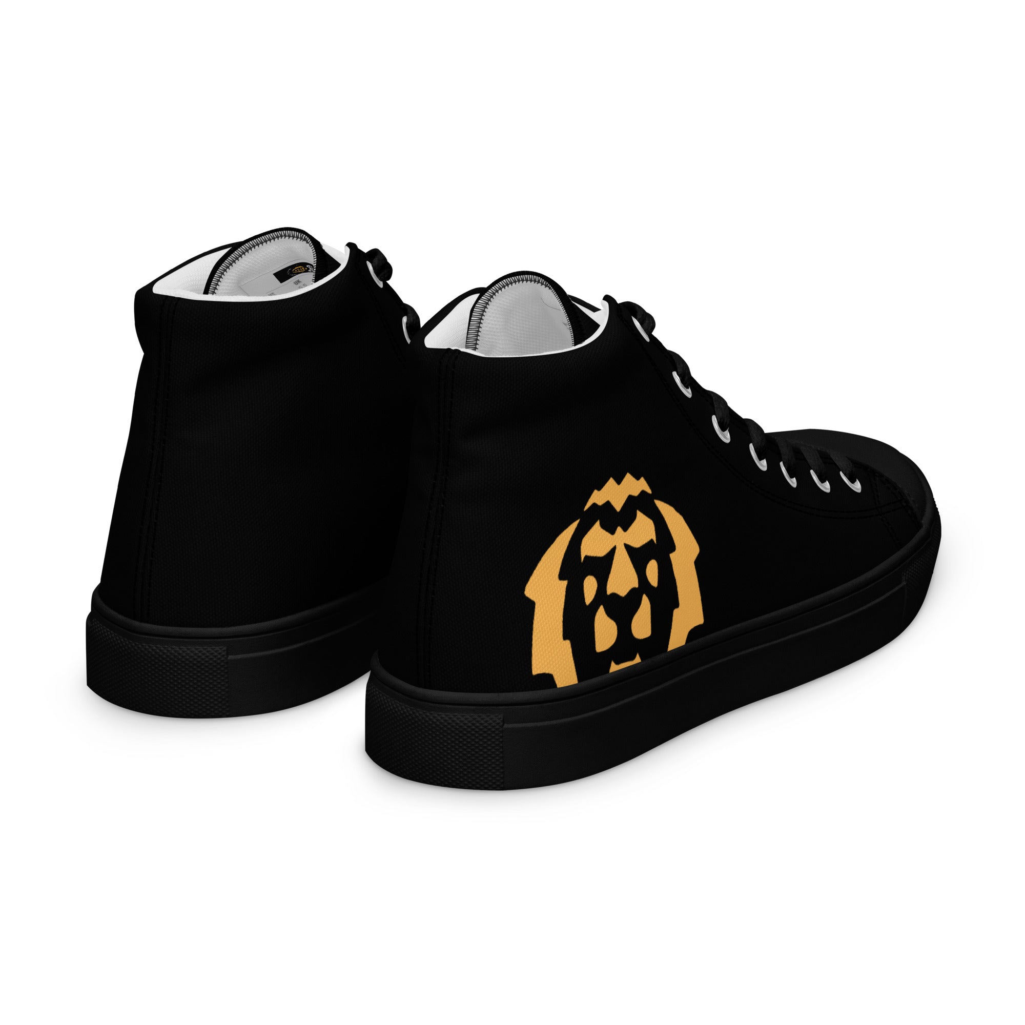 Gface Men’s high top canvas Gold Lion print