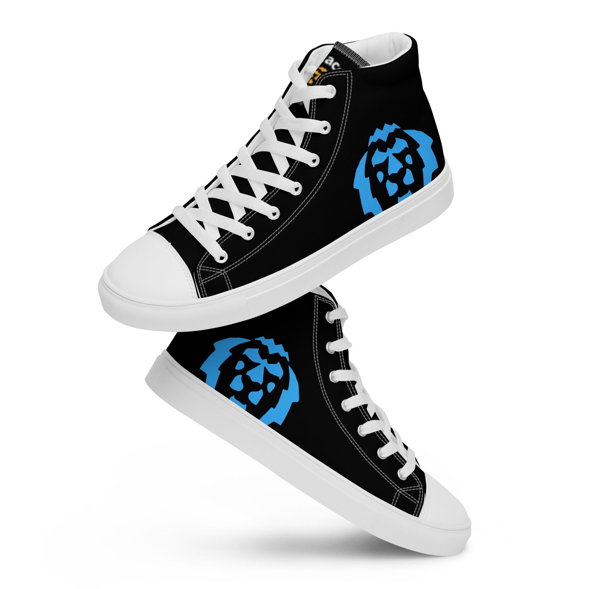 Gface Men’s high top canvas Blue Lion print