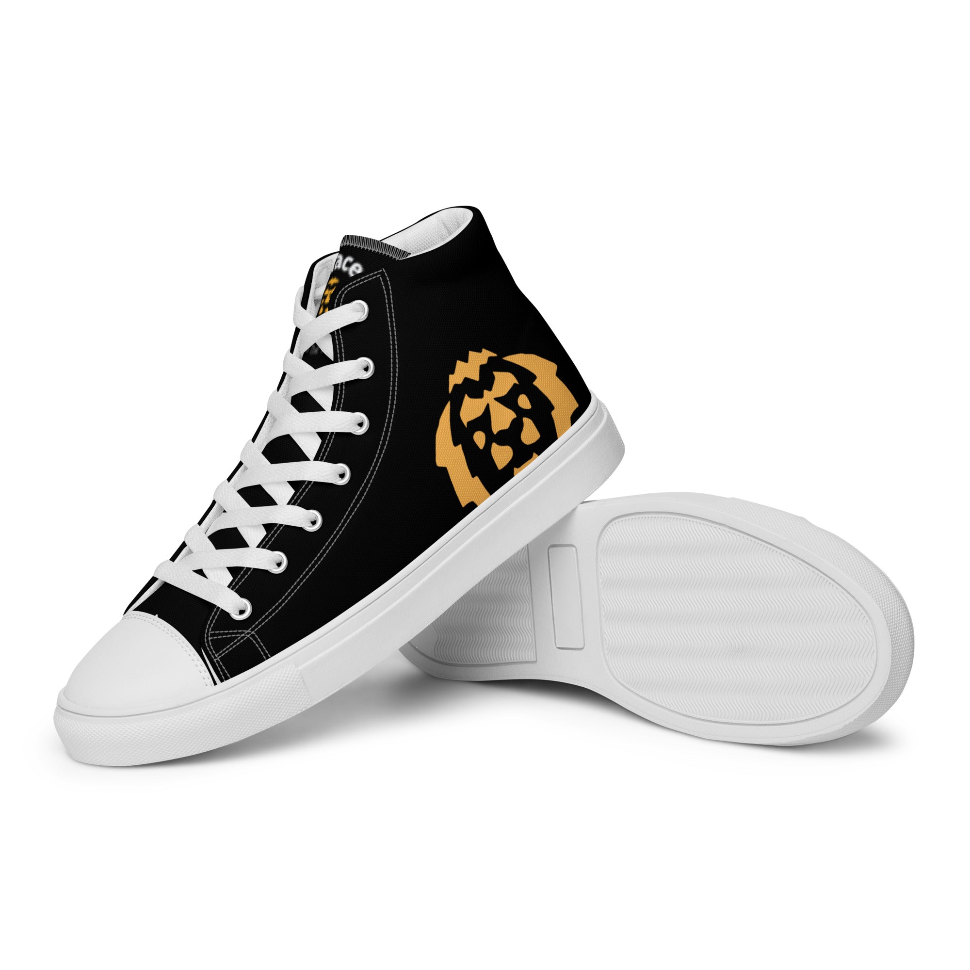 Gface Men’s high top canvas Gold Lion print