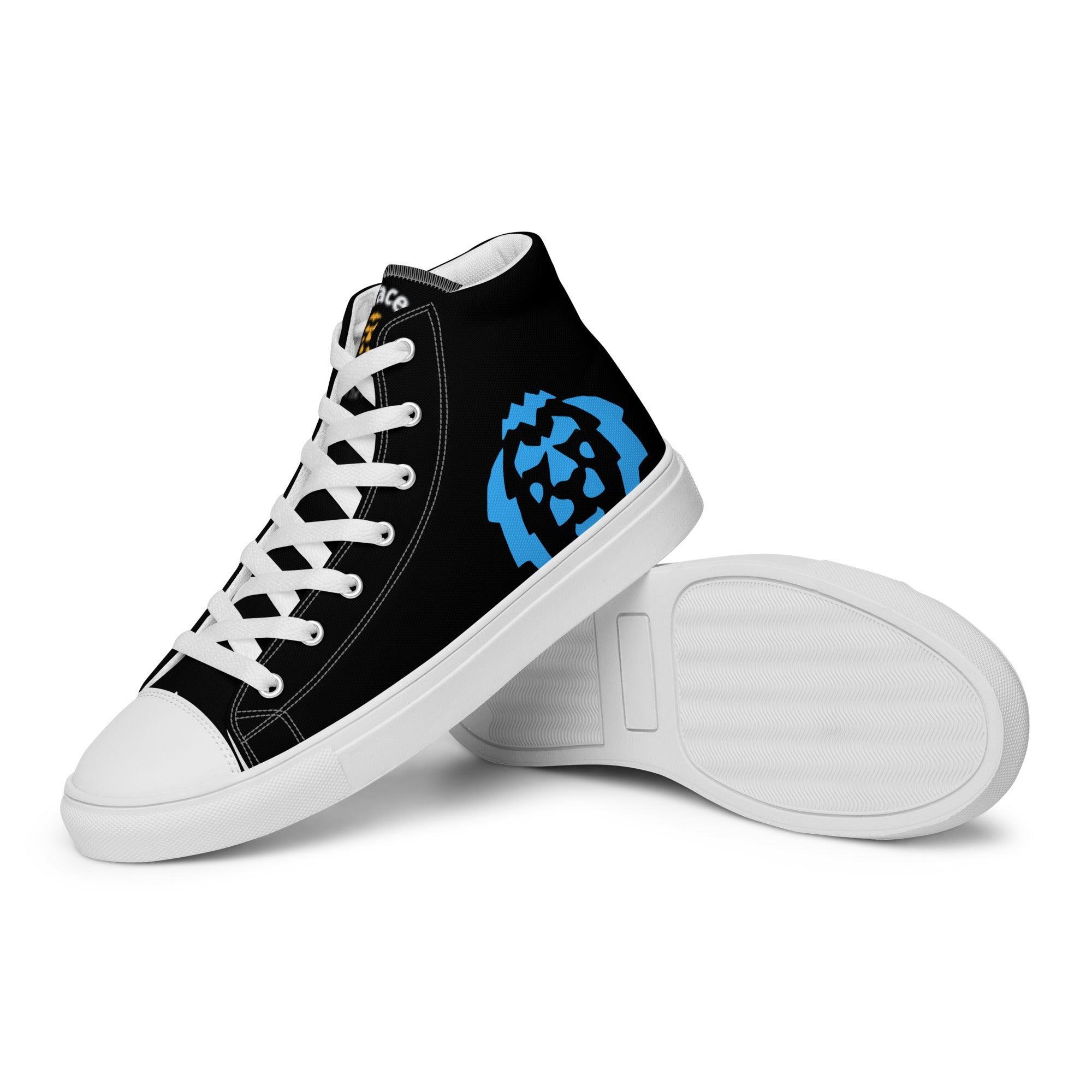 Gface Men’s high top canvas Blue Lion print