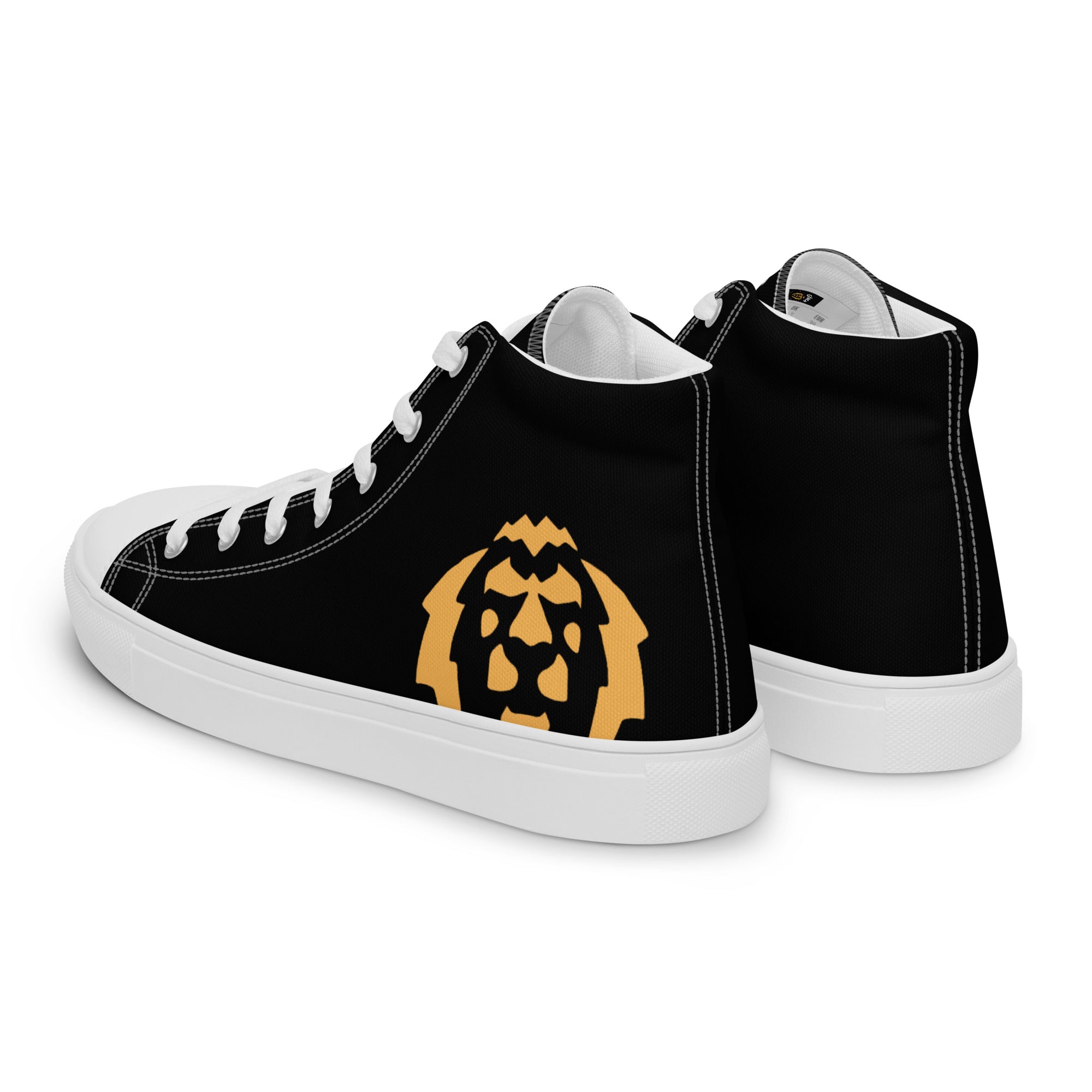 Gface Men’s high top canvas Gold Lion print