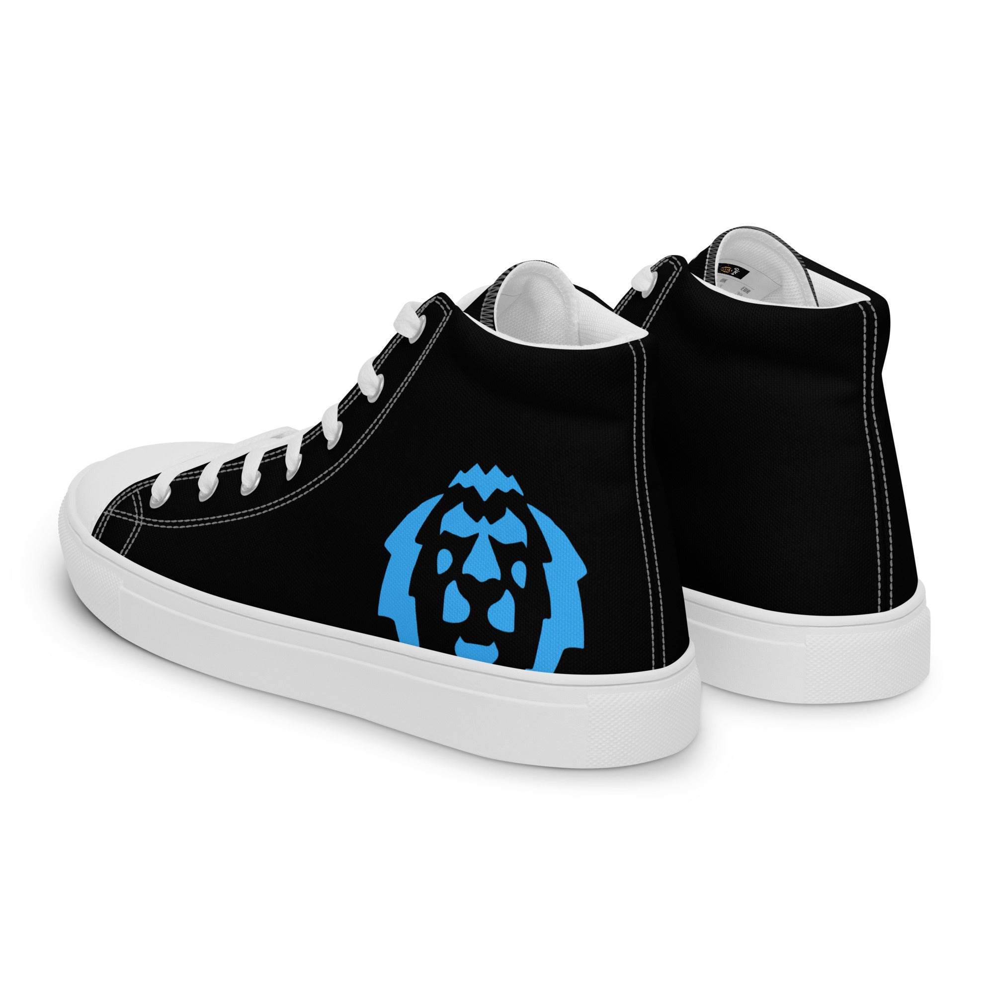 Gface Men’s high top canvas Blue Lion print