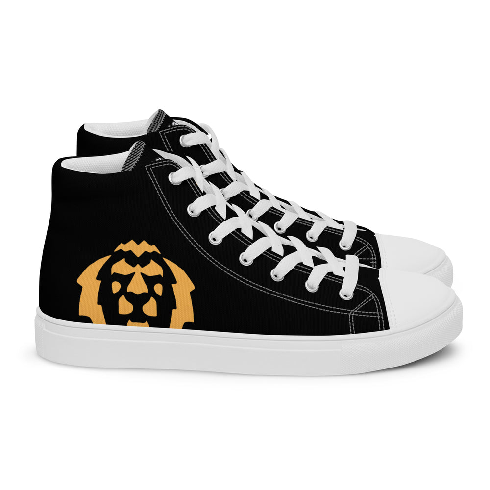 Gface Men’s high top canvas Gold Lion print