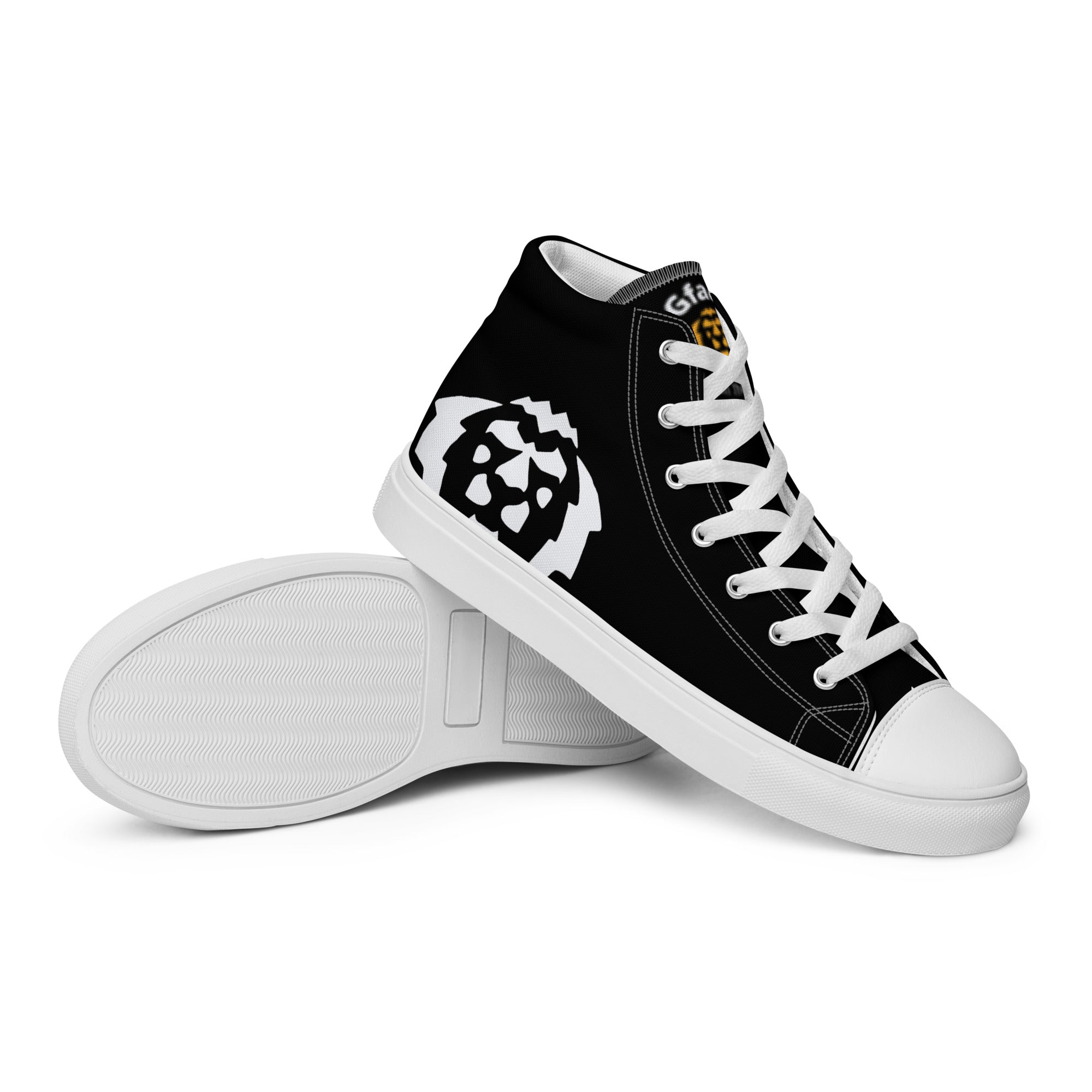 Gface Men’s high top canvas White Lion print