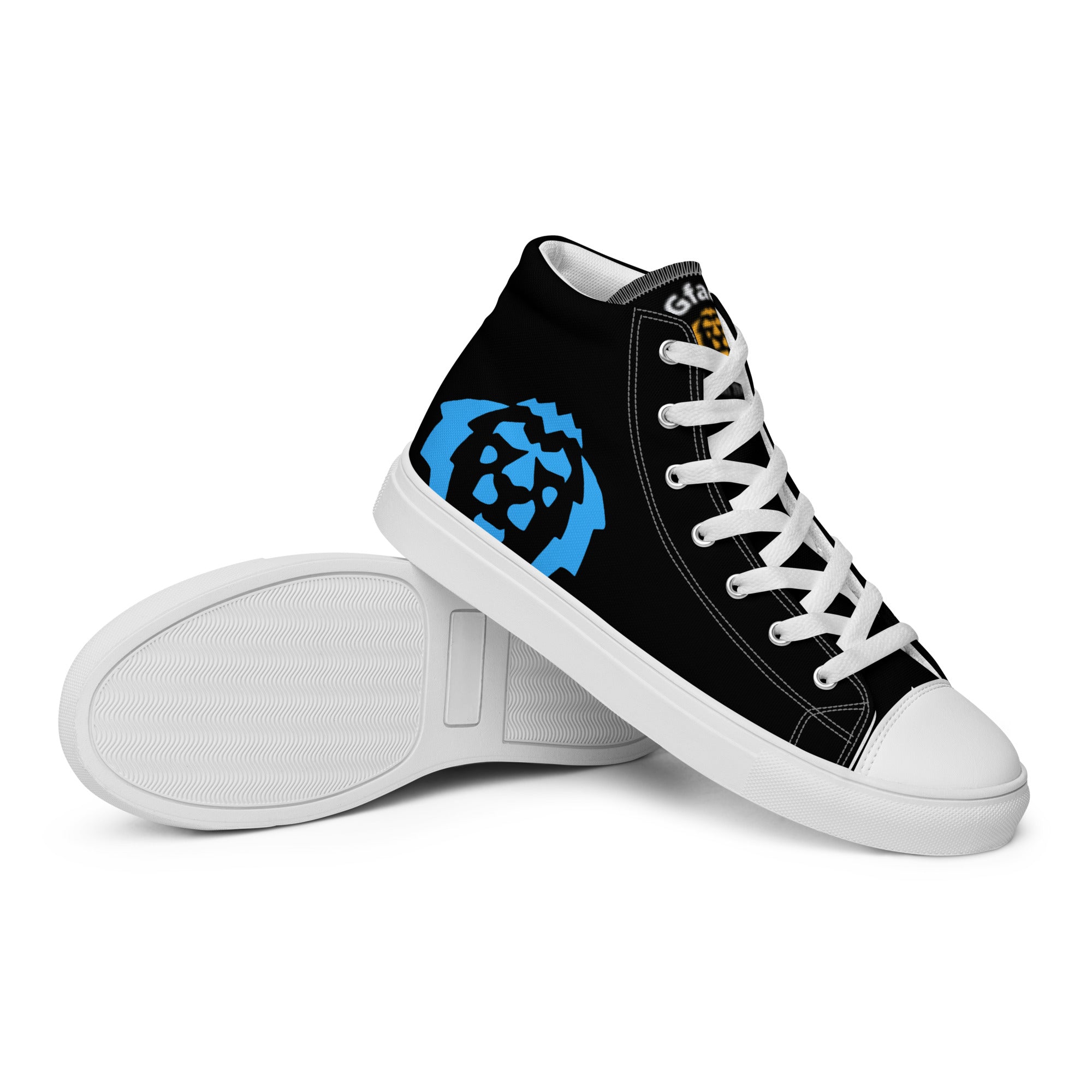 Gface Men’s high top canvas Blue Lion print