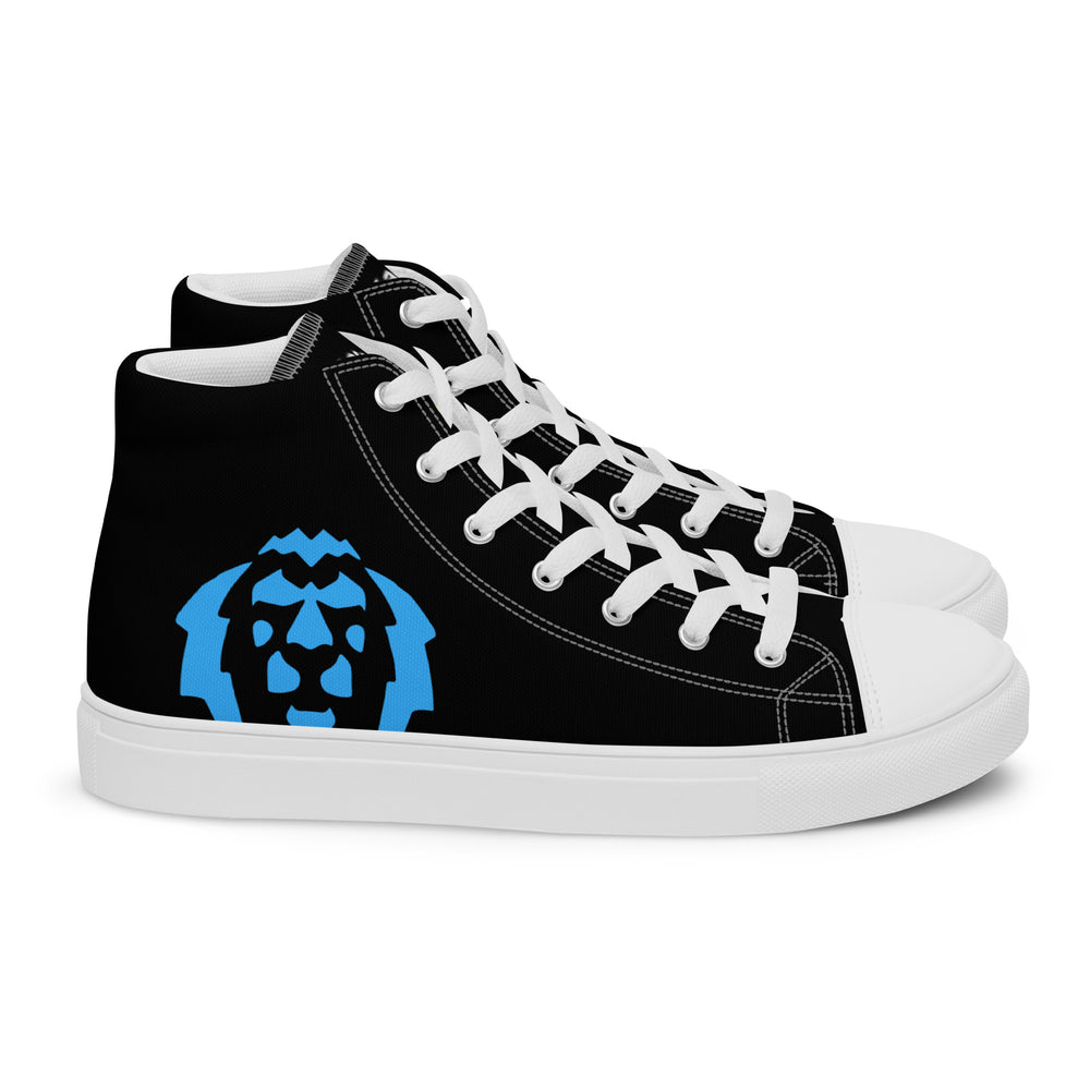 Gface Men’s high top canvas Blue Lion print